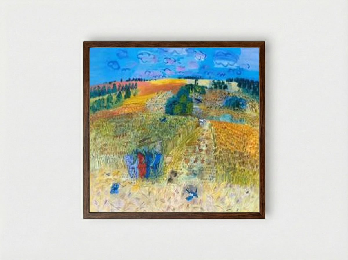 The Wheat Field - Raoul Dufy - Framed Print Dark Wood