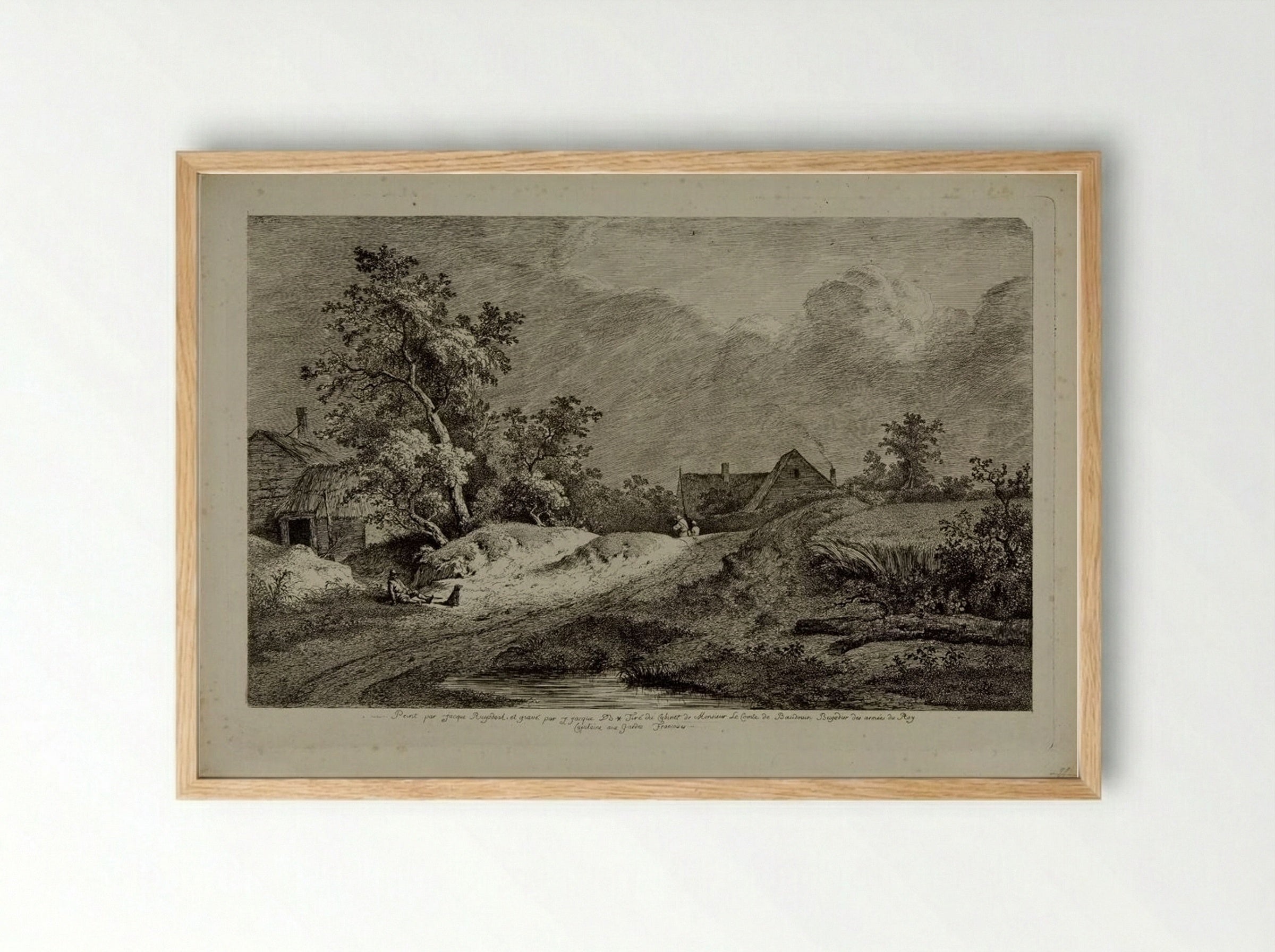 The Wheat Field - Jean-Jacques de Boissieu - Framed Print Wood