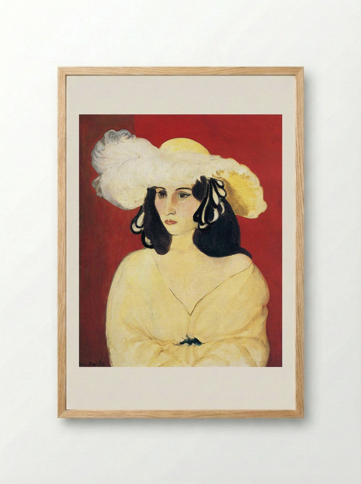 The White Feather - Henri Matisse - Framed Print Wood