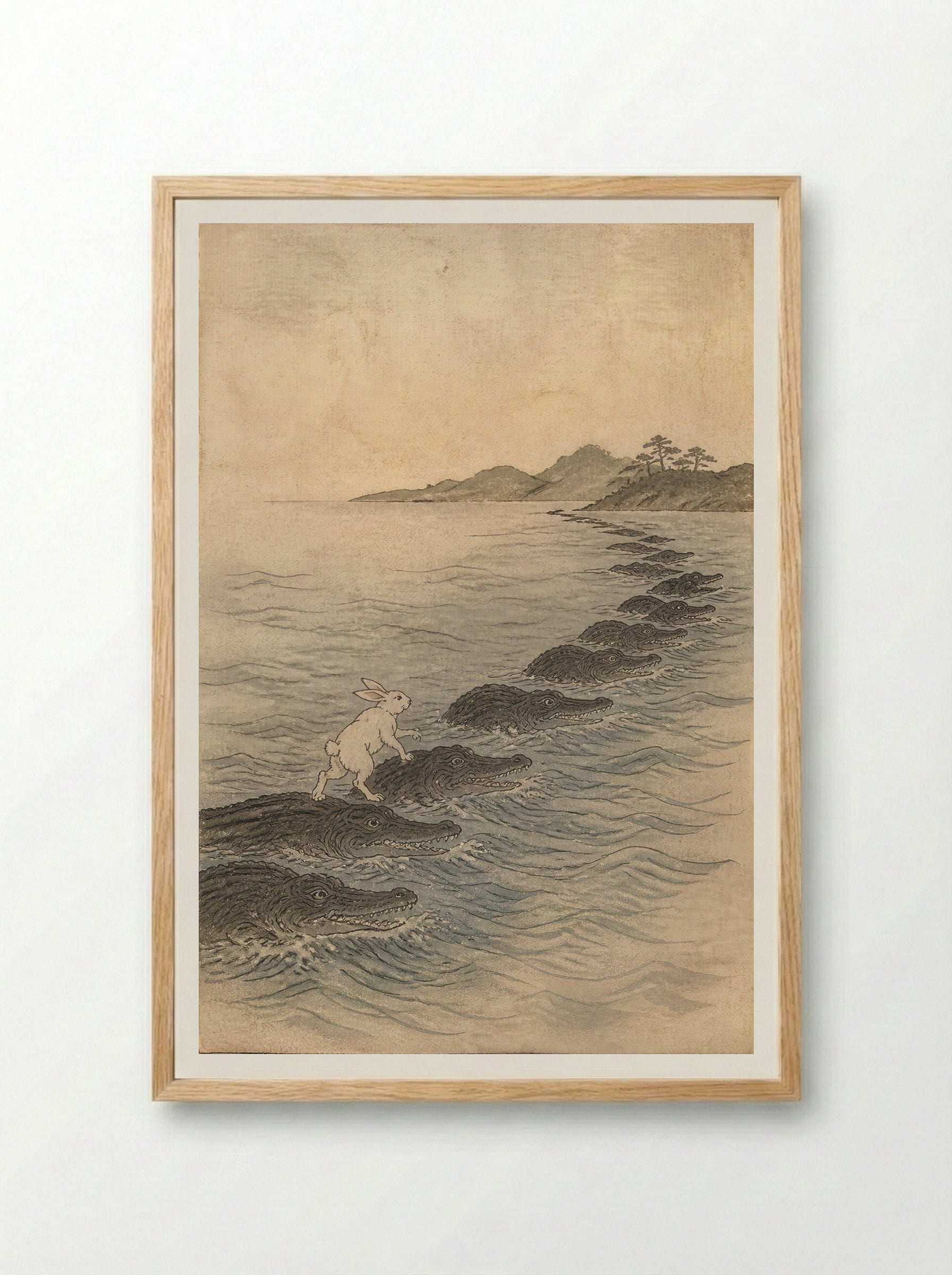 The White Hare of Inaba: The Living Bridge - Framed Print Wood