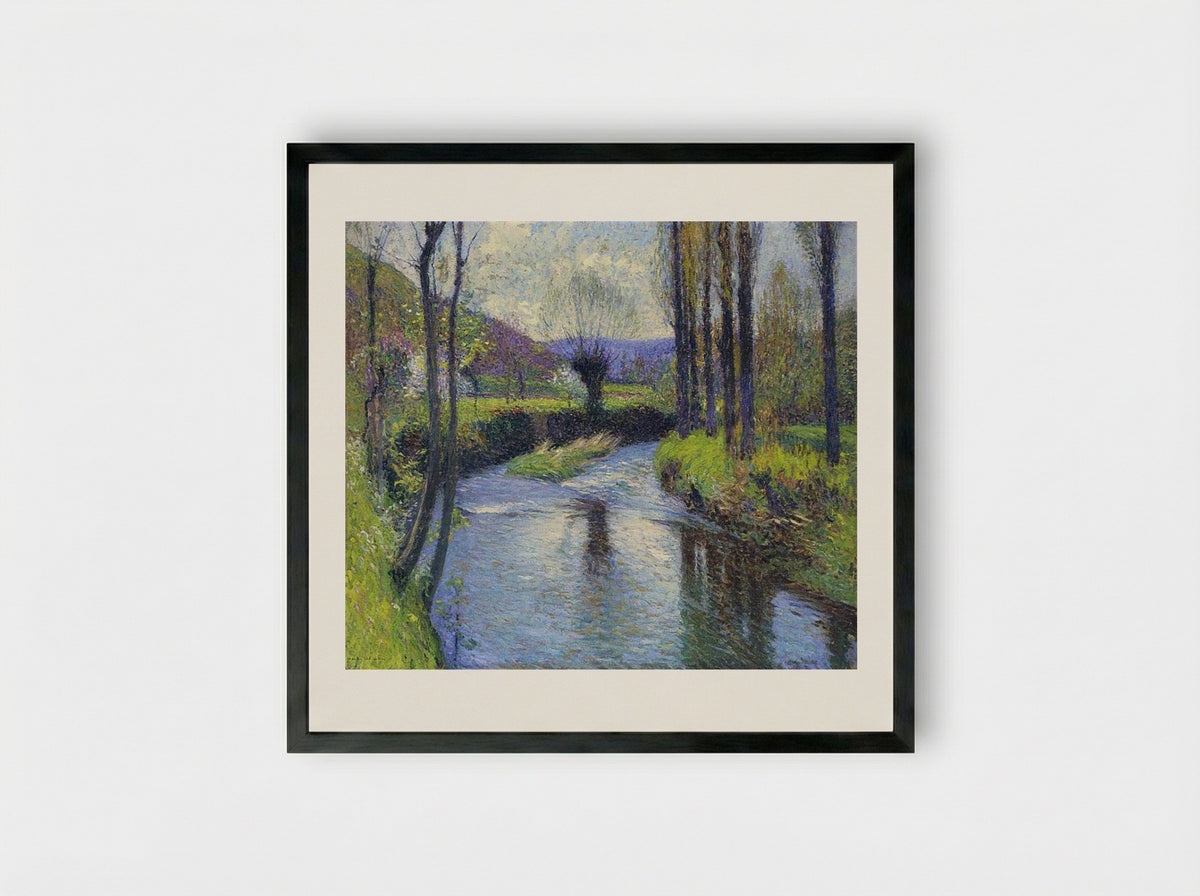 The Willow - Henri Martin - Framed Print Black