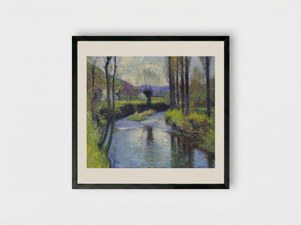The Willow - Henri Martin - Framed Print Black