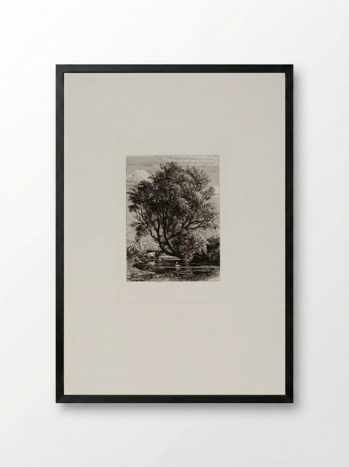 The Willow - Samuel Palmer - Framed Print Black