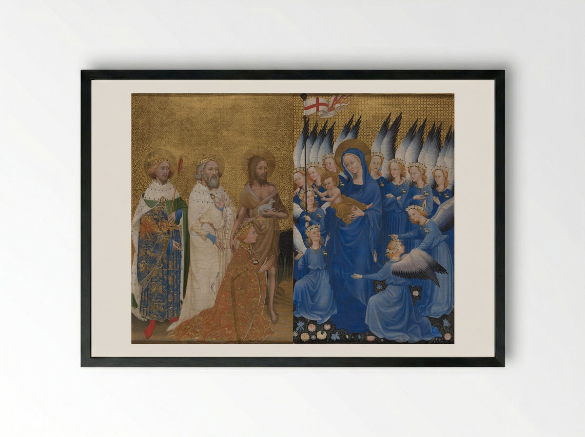 The Wilton Diptych - Unknown Artist - Framed Print Black