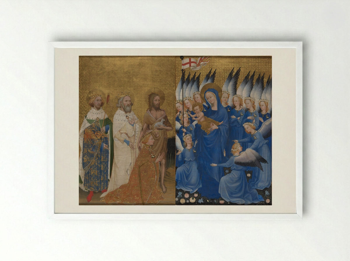 The Wilton Diptych - Unknown Artist - Framed Print White
