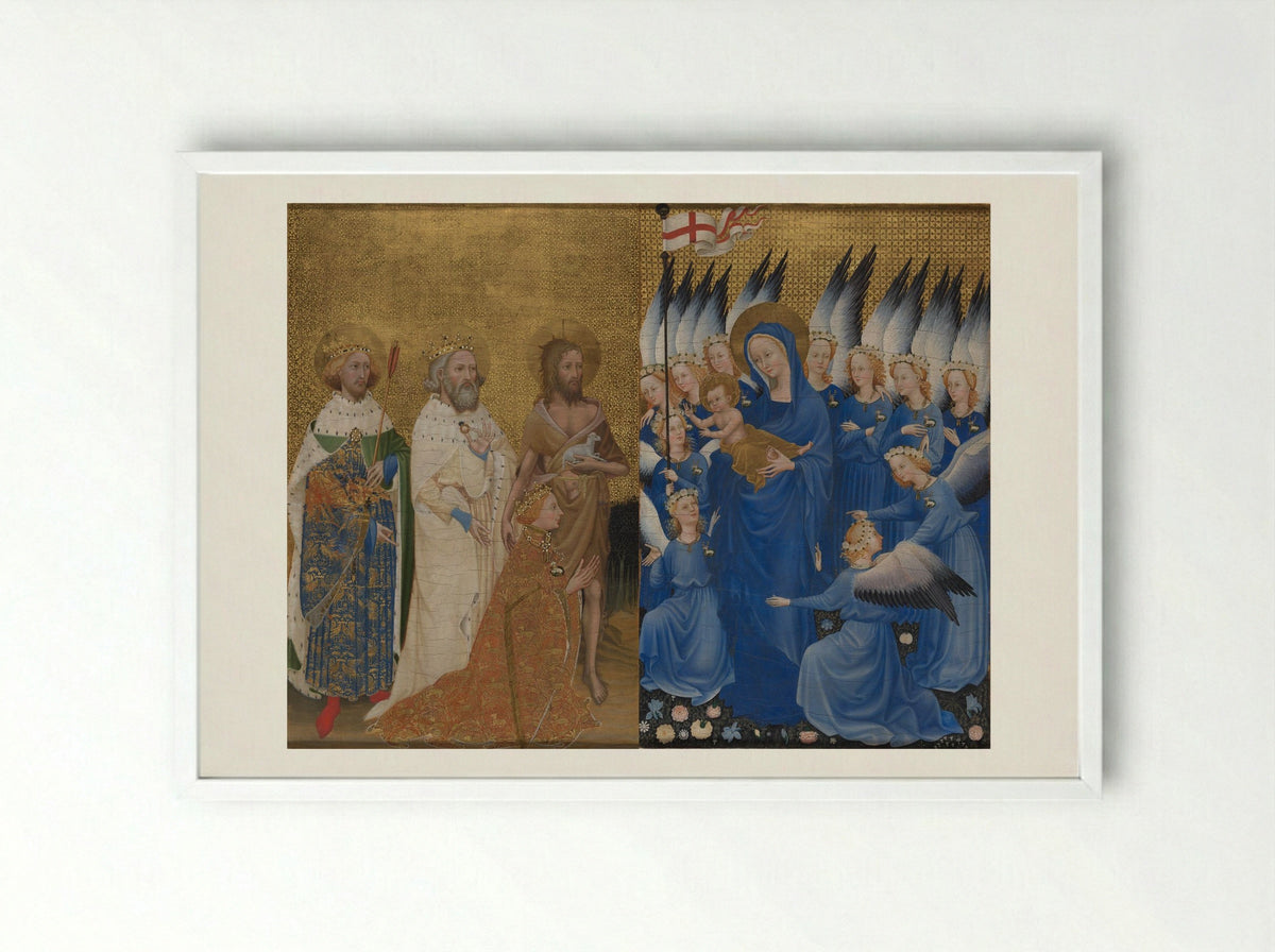 The Wilton Diptych - Unknown Artist - Framed Print White