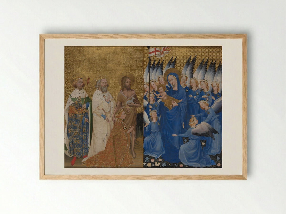 The Wilton Diptych - Unknown Artist - Framed Print Wood