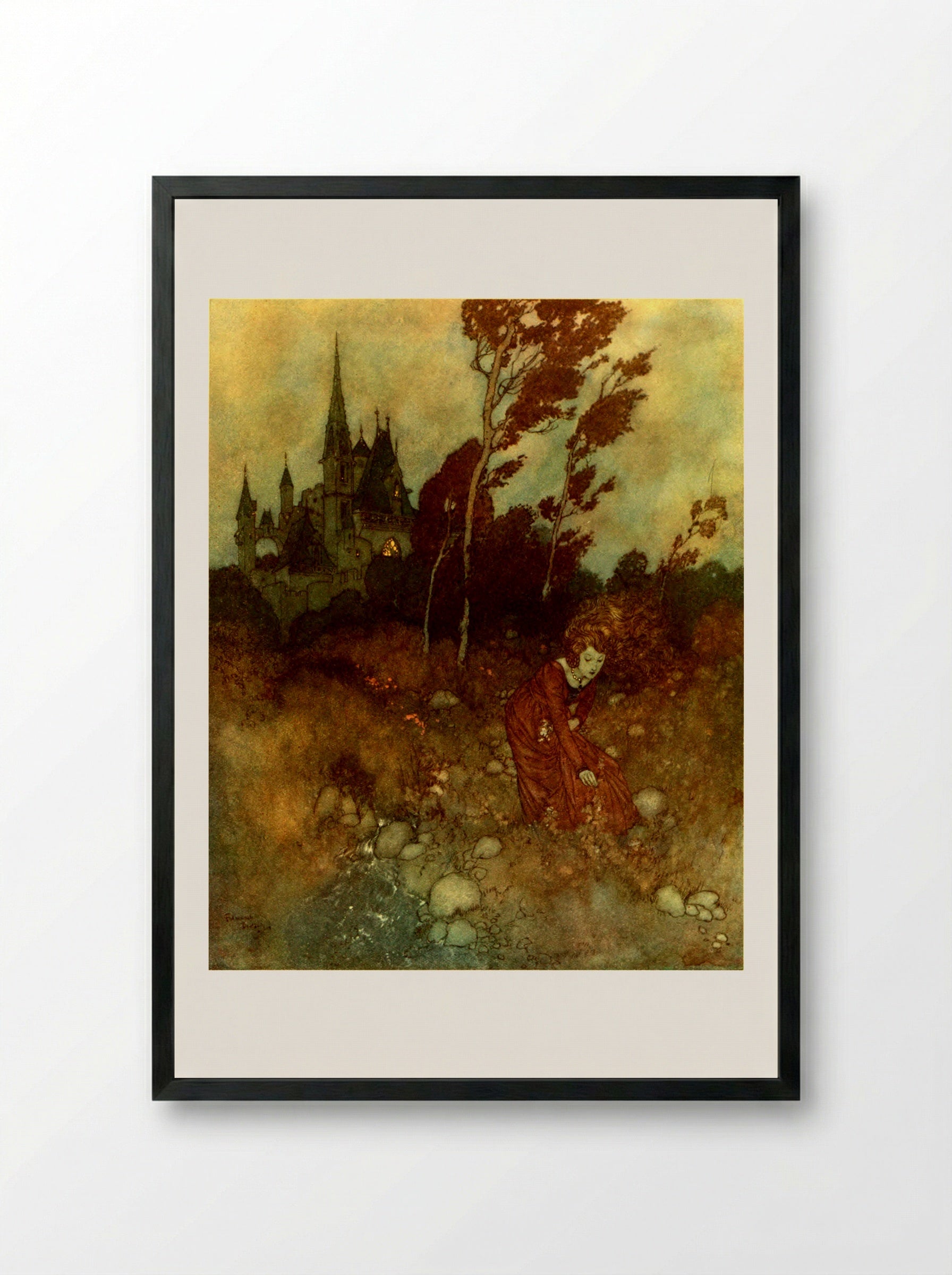 The Wind's Tale - Edmund Dulac - Framed Print Black