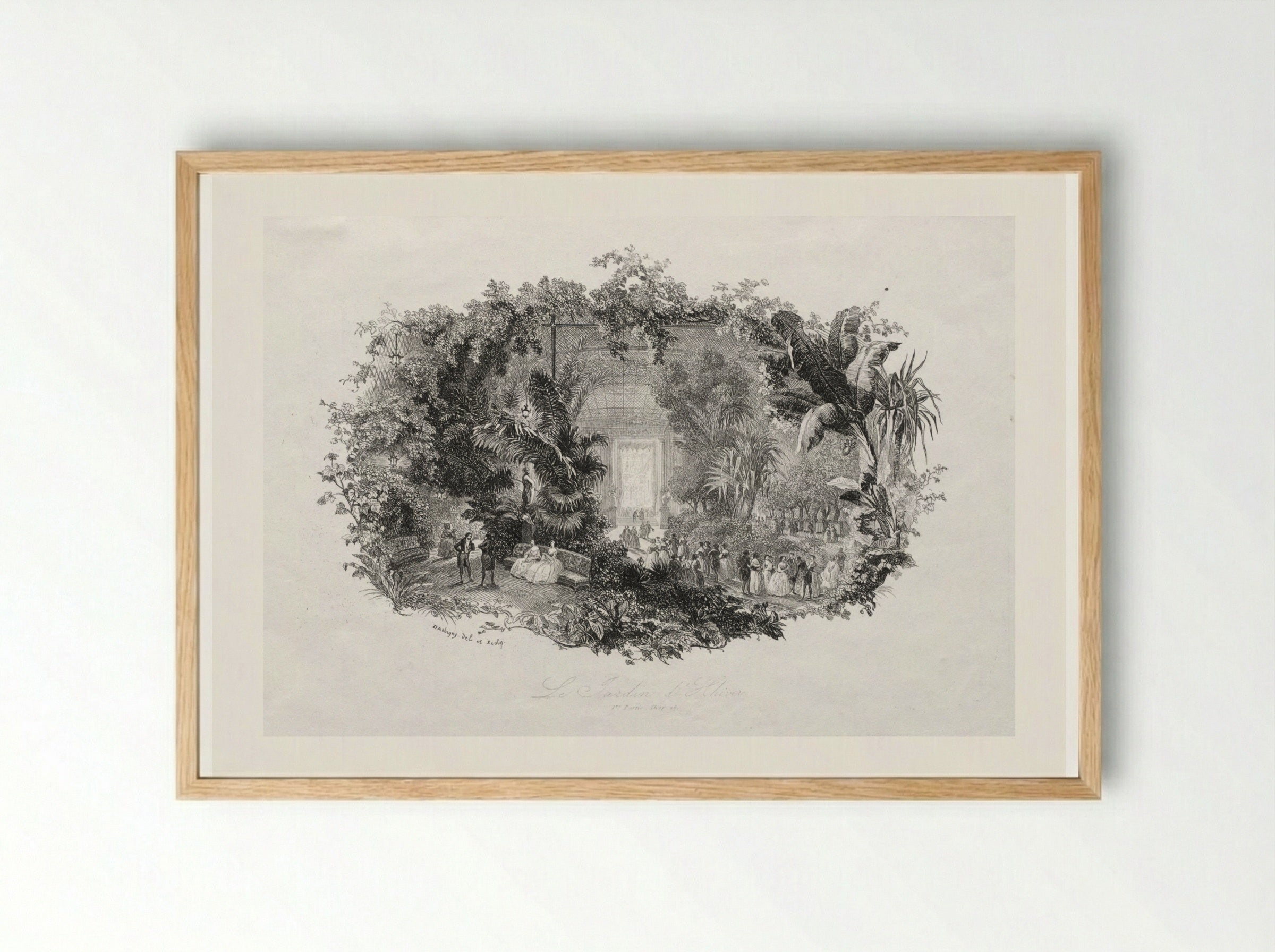 The Winter Garden - Charles François Daubigny - Framed Print Wood