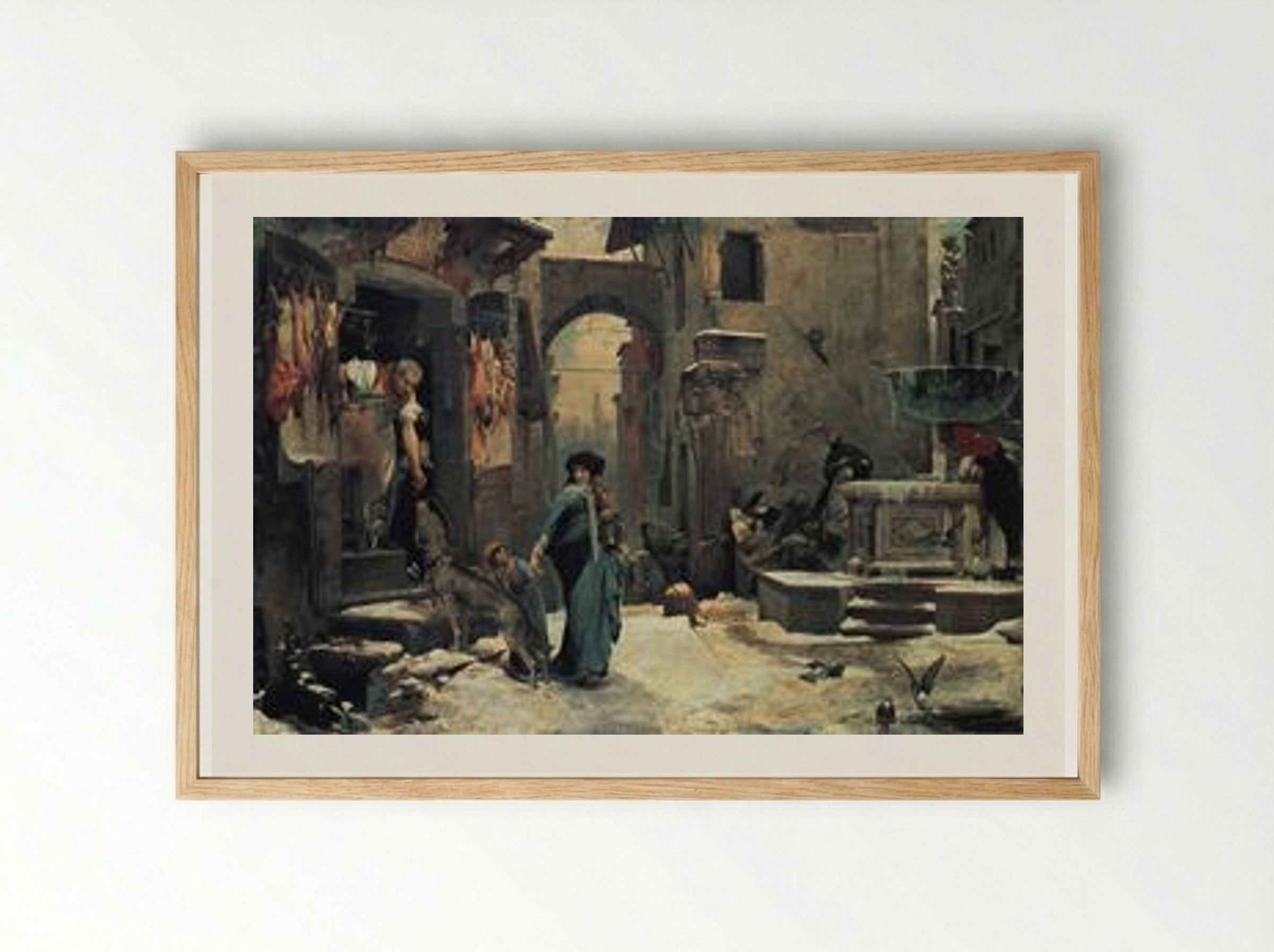 The Wolf of Gubbio - Luc-Olivier Merson - Framed Print Wood
