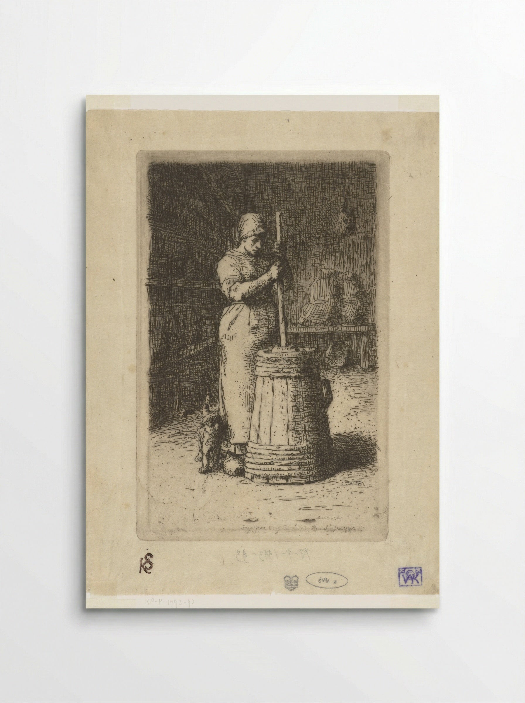 The Woman Churning - Jean-François Millet - Poster