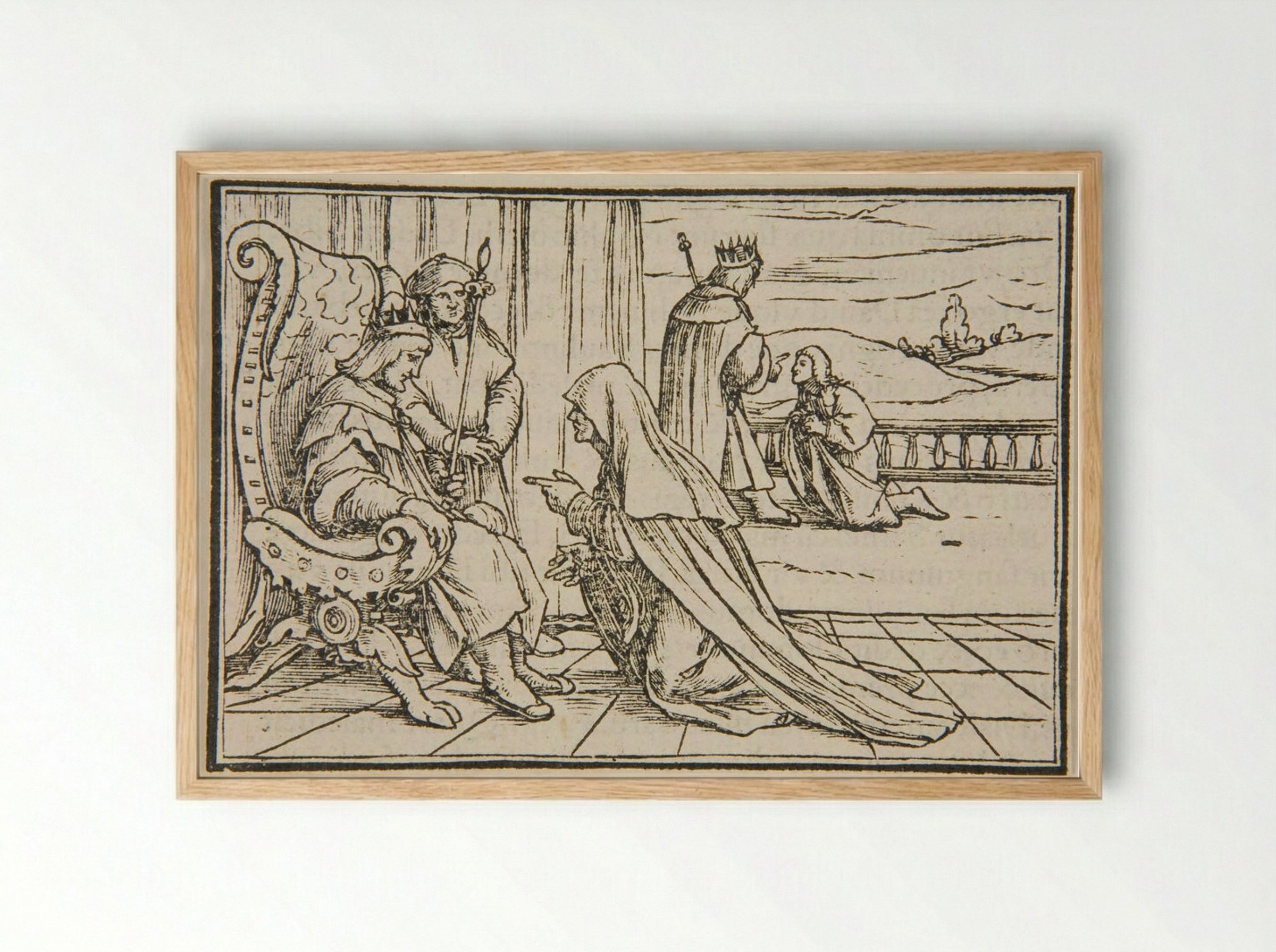 The Woman of Tekoah - Hans Holbein the Younger - Framed Print Wood