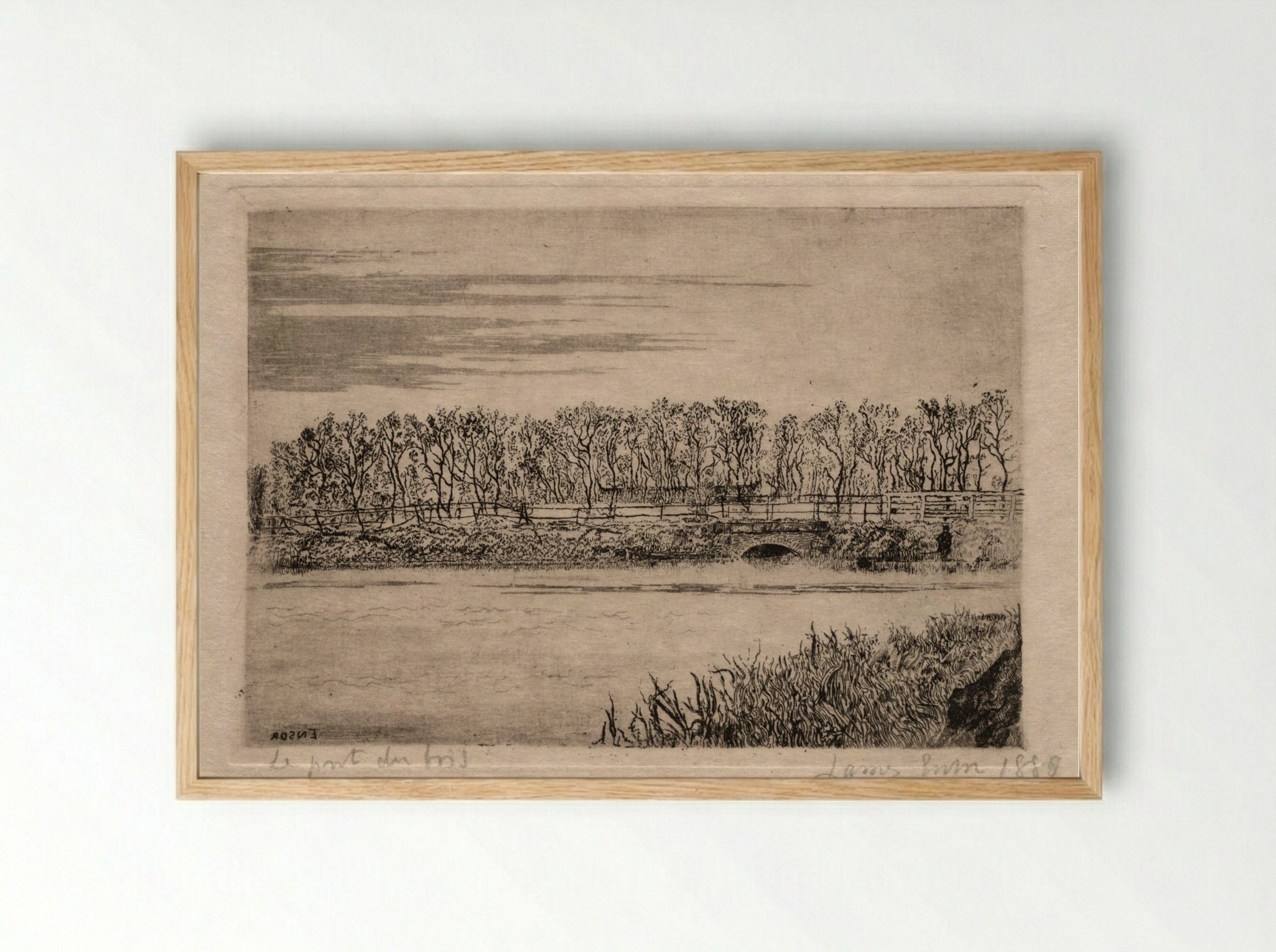 The Wood Bridge, Ostend - James Ensor - Framed Print Wood