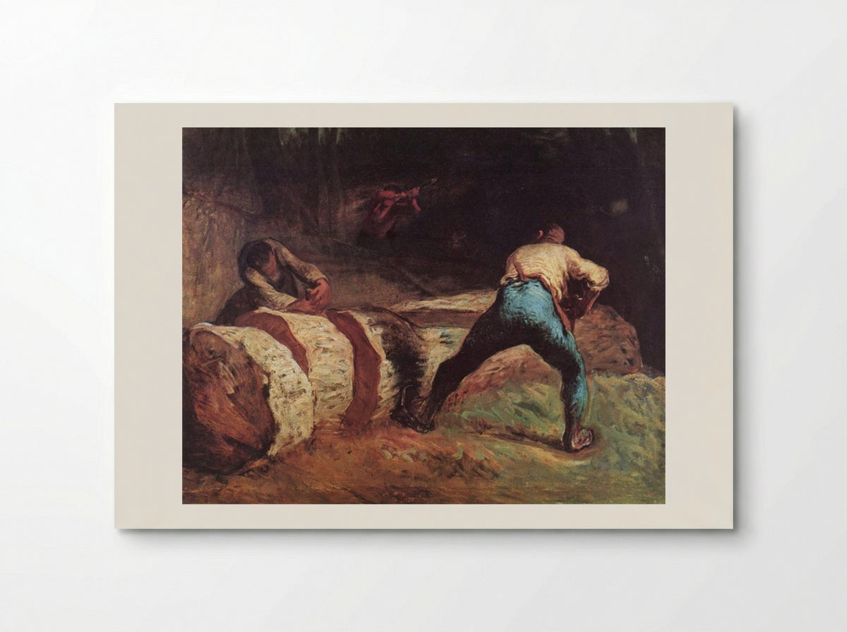 The Wood Sawyers - Jean-François Millet - Poster