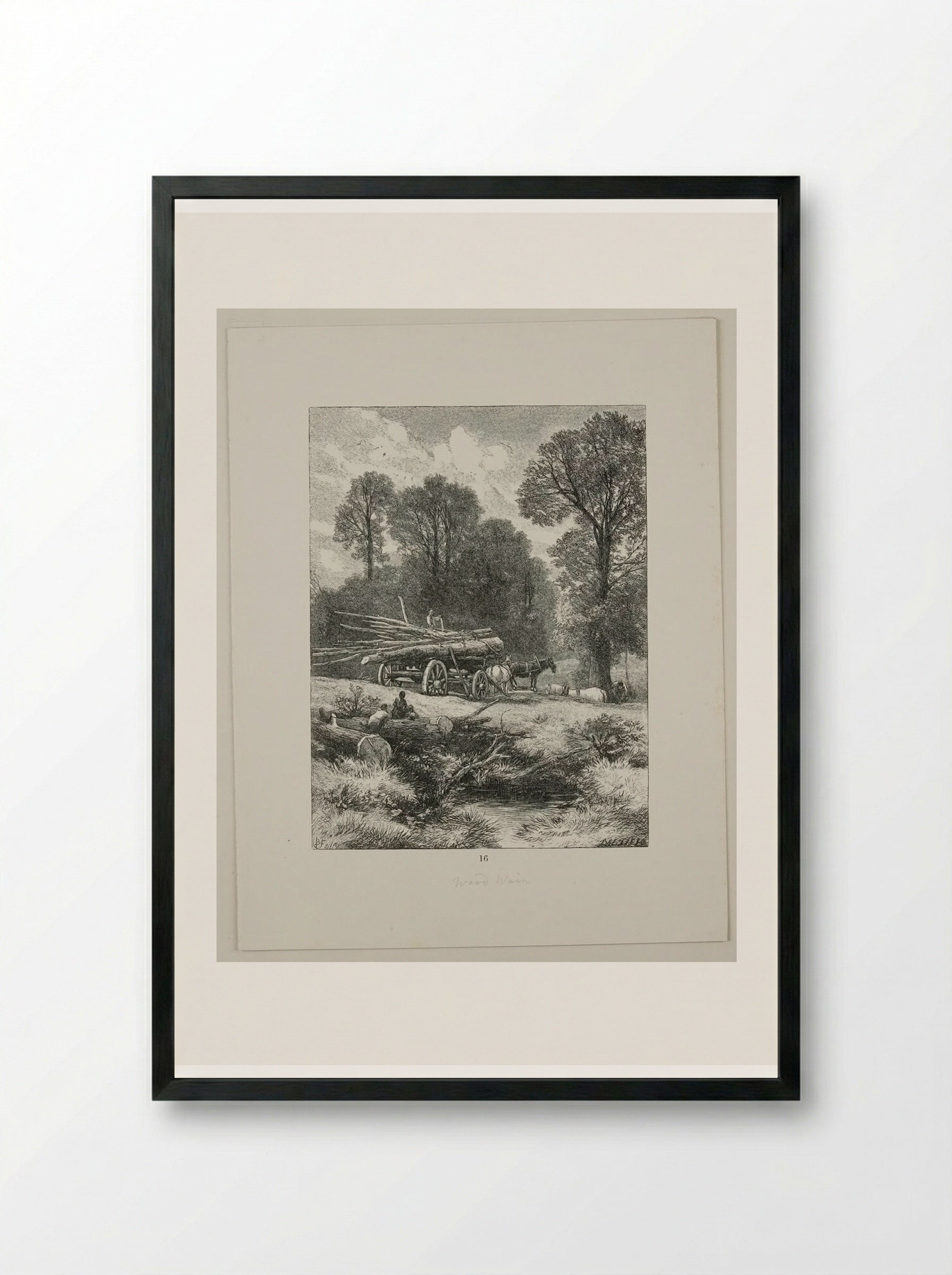 The Wood-wain - Edward Dalziel - Framed Print Black