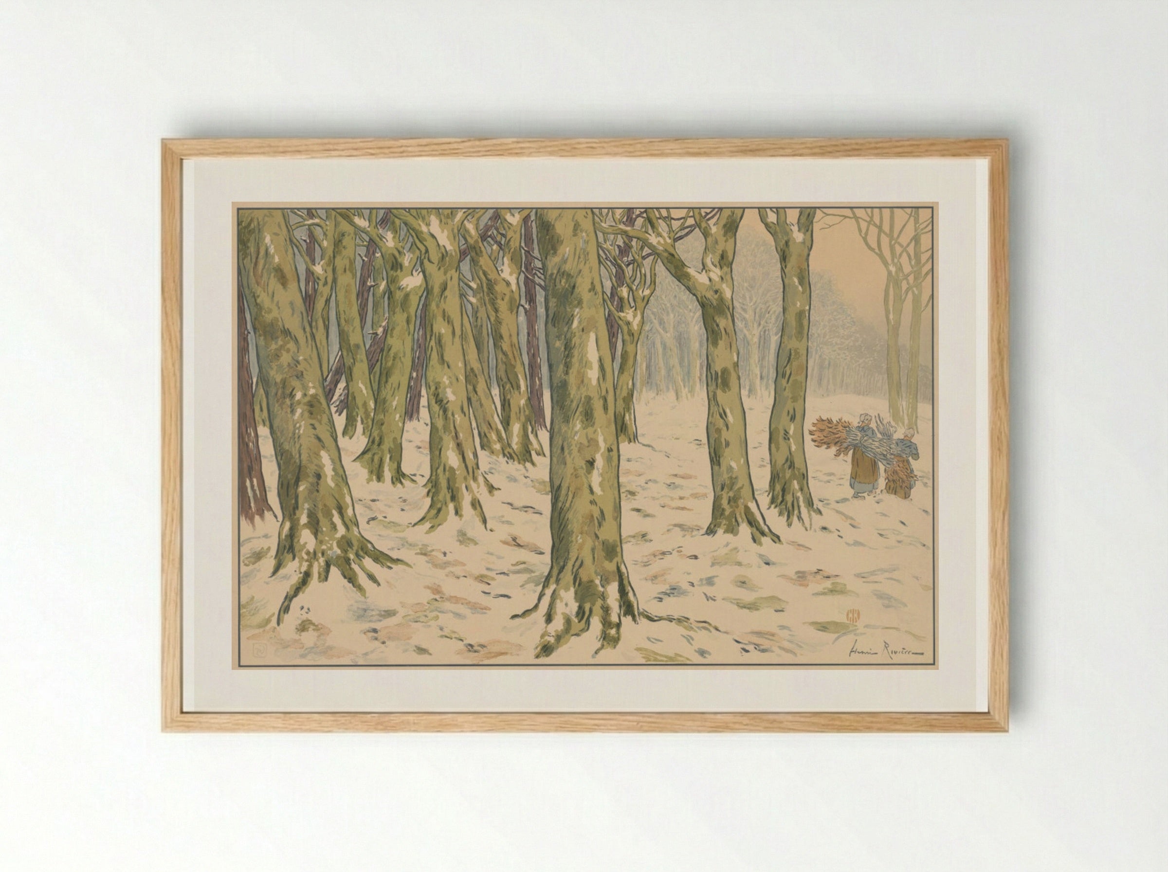 The Woods, Winter - Henri Rivière - Framed Print Wood