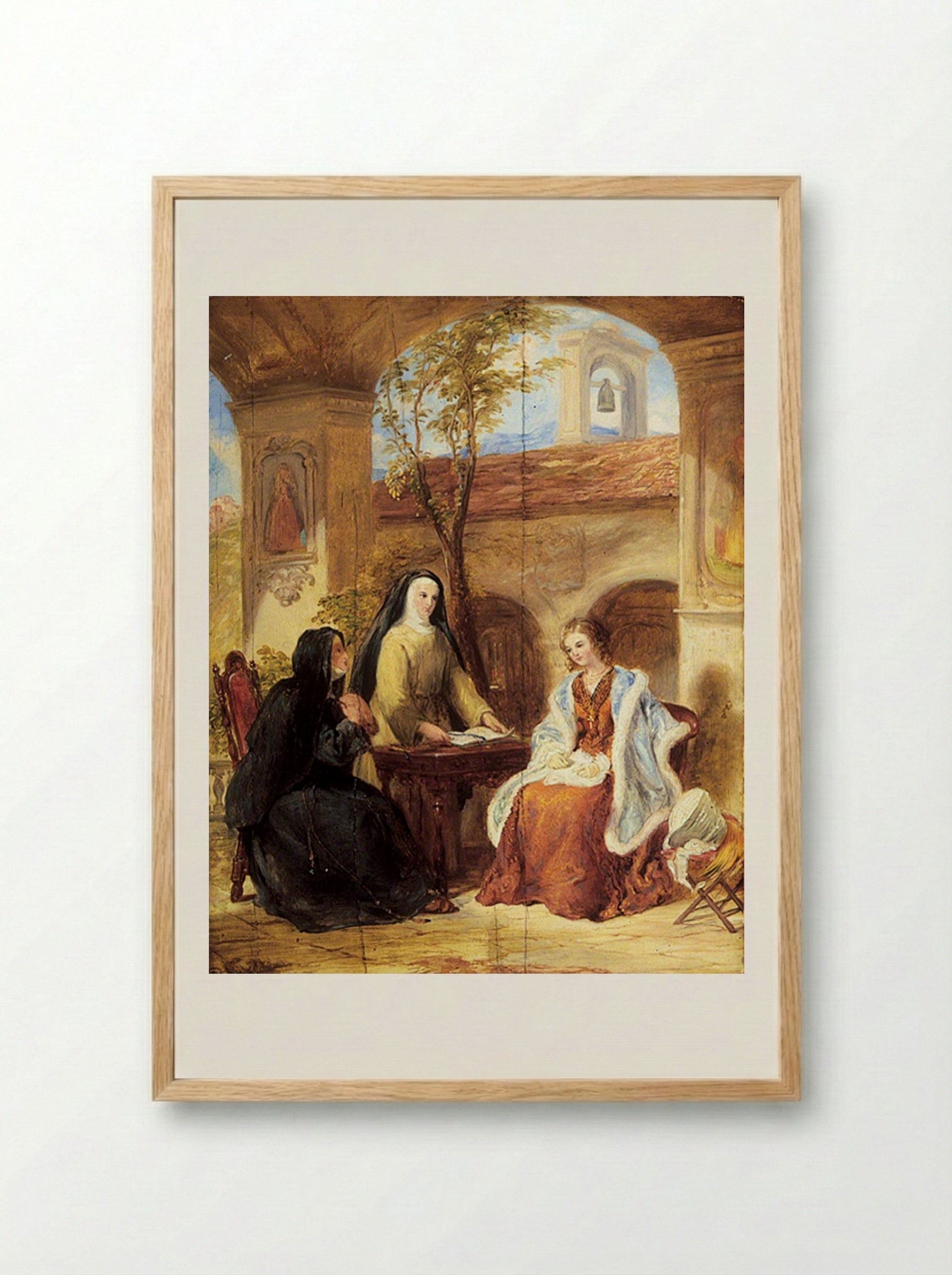 The World (The Cloister) - William Collins - Framed Print Wood