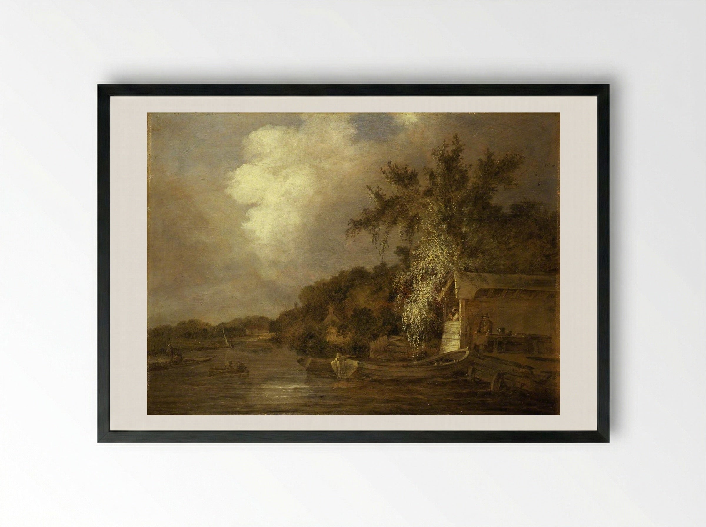 The Yare at Thorpe, Norwich - John Crome - Framed Print Black