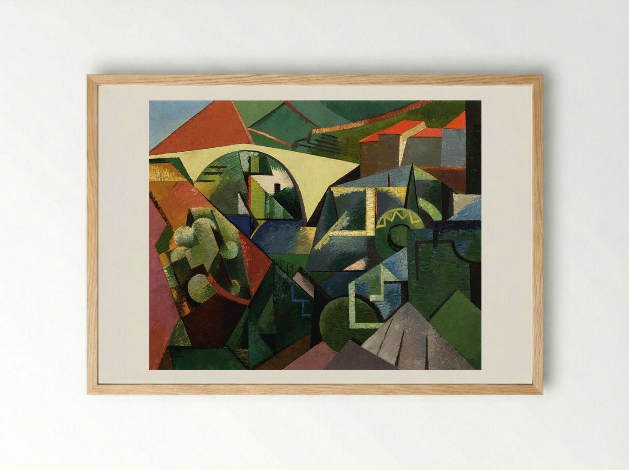 The Yellow Bridge at Céret - Auguste Herbin - Framed Print Wood