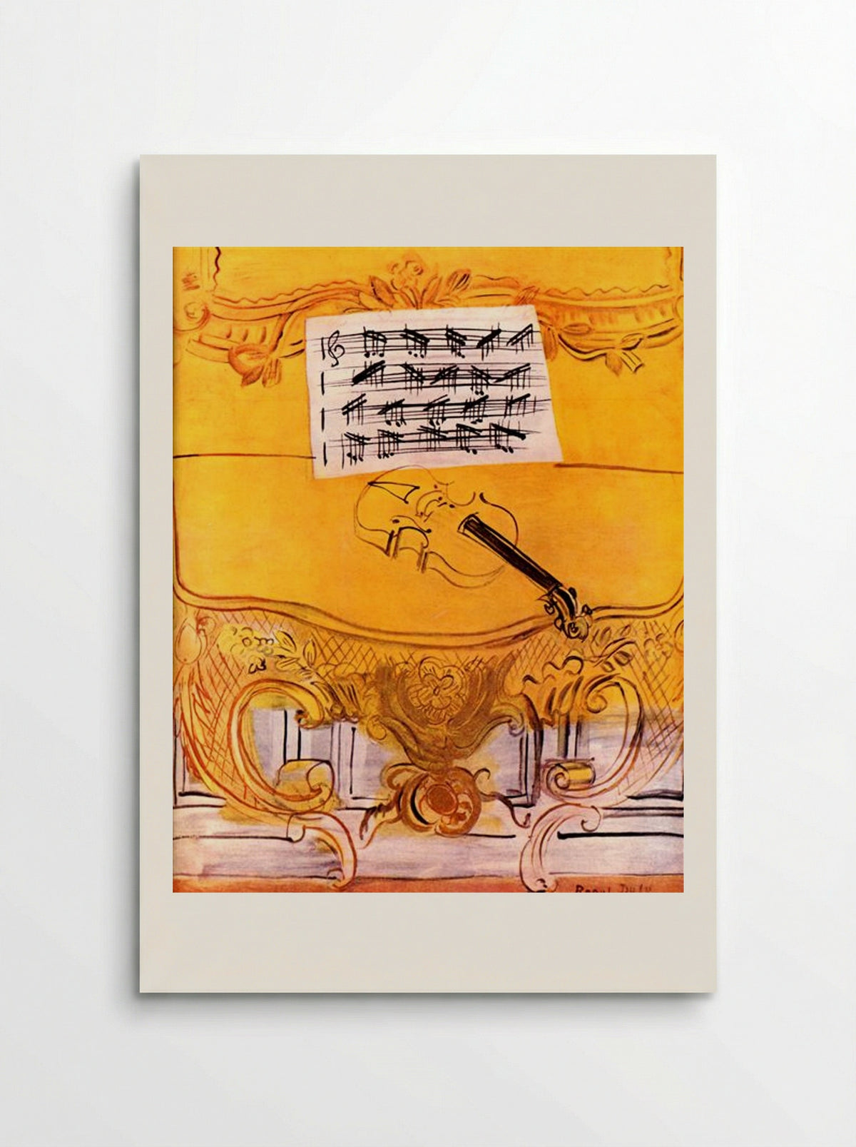 The Yellow Console with a Violin - Raoul Dufy - Poster