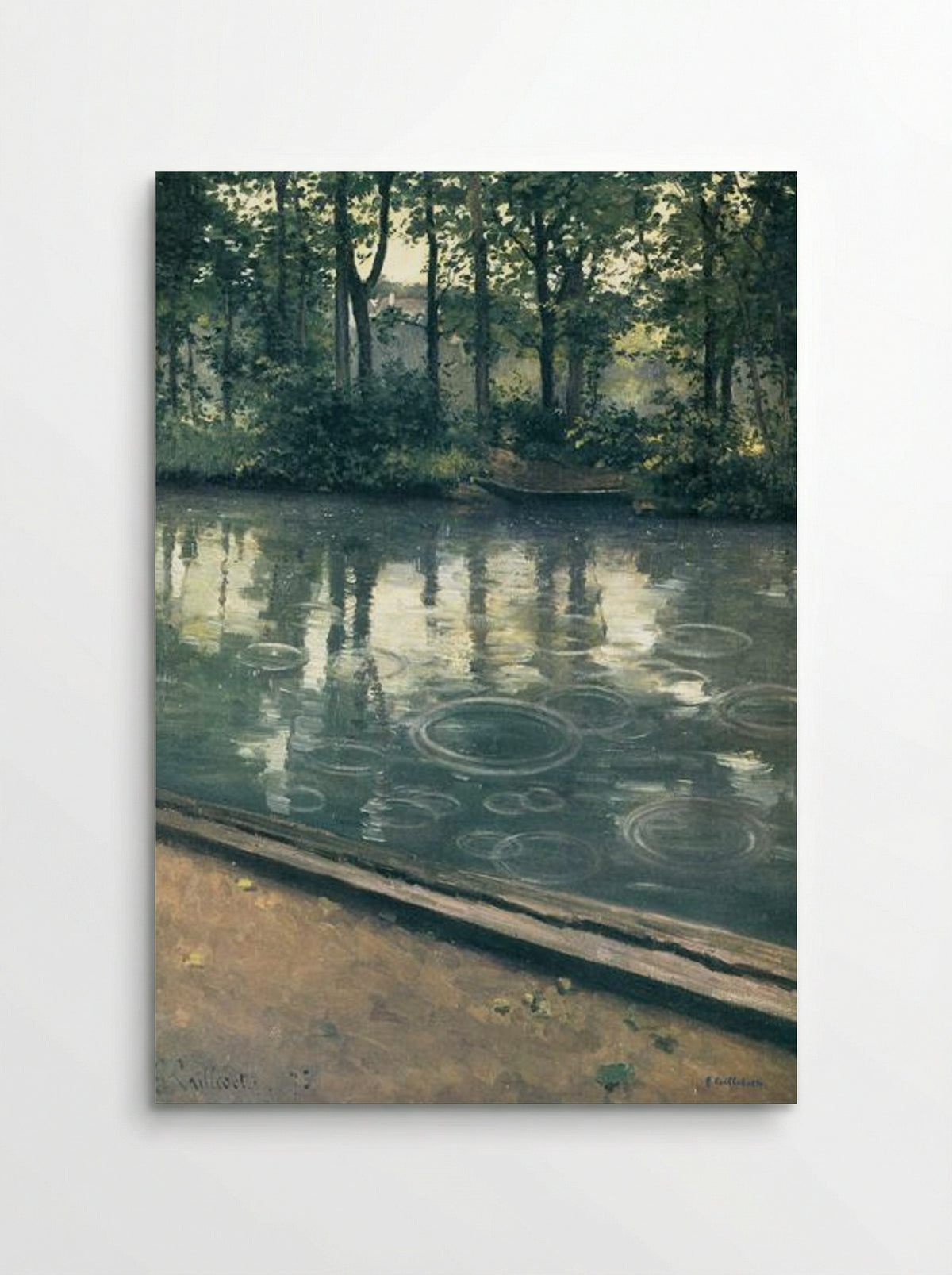 The Yerres, Rain - Gustave Caillebotte - Poster