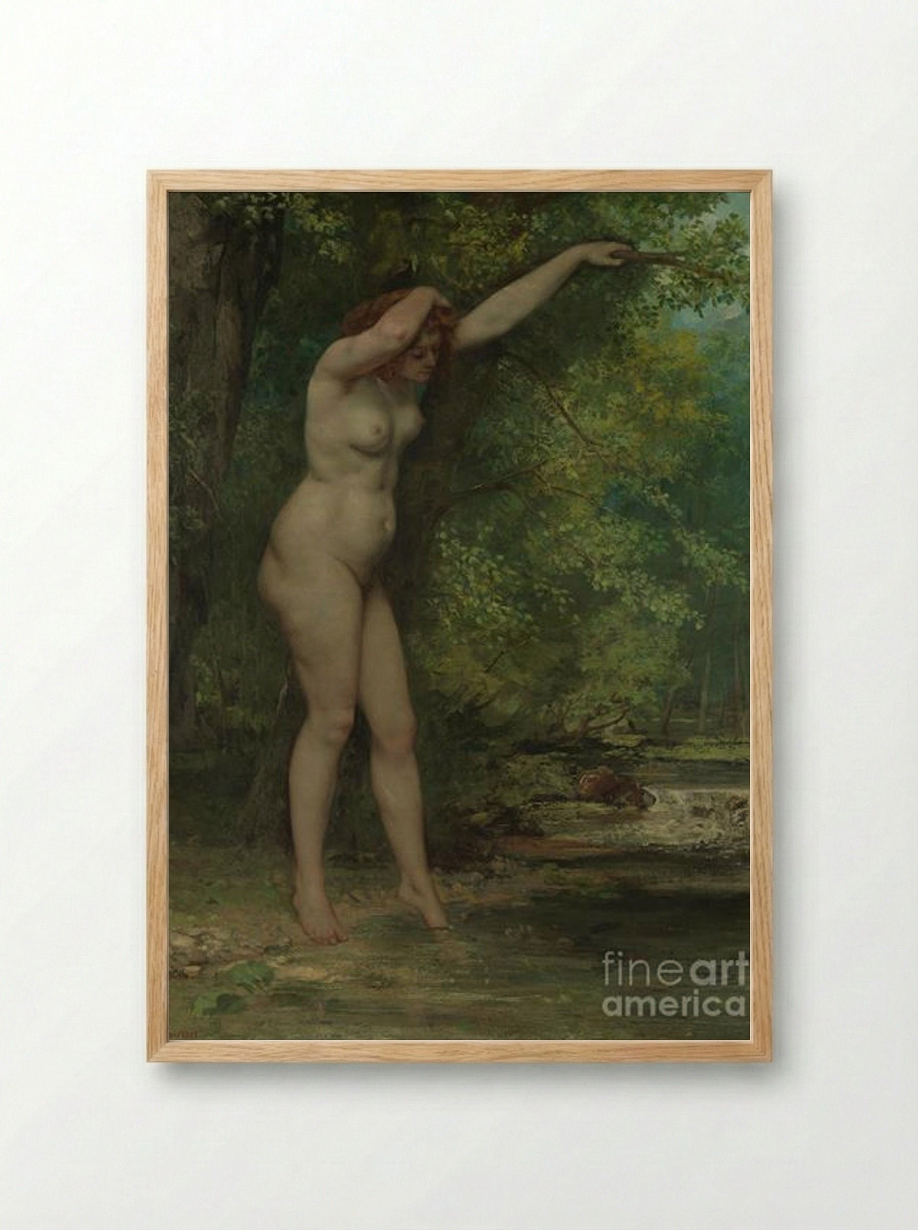 The Young Bather - Gustave Courbet - Framed Print Wood