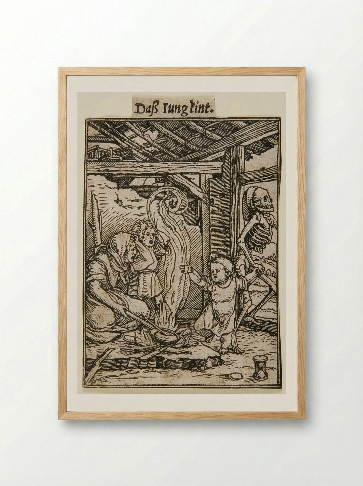 The Young Child (From The Dance of Death) - Hans Holbein the Younger - Framed Print Wood