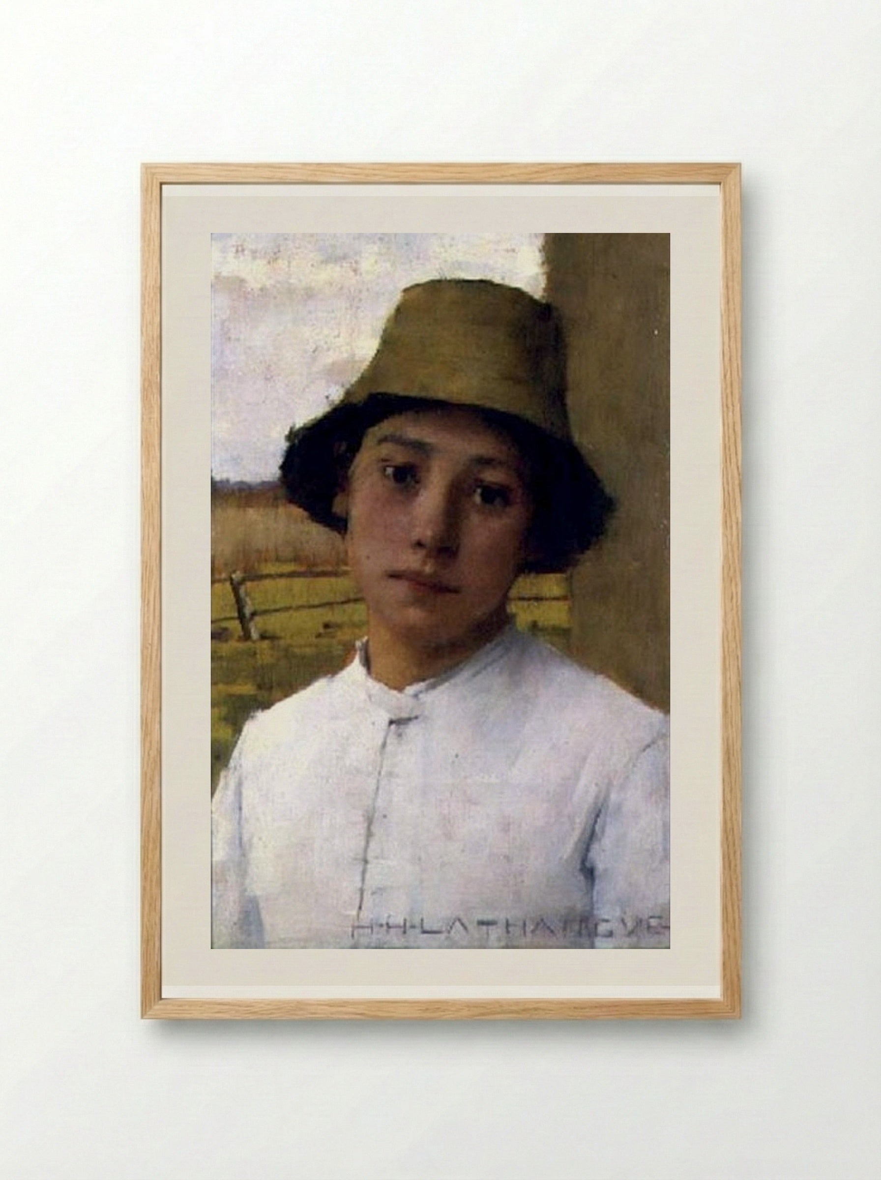 The Young Farmhand - Henry Herbert La Thangue - Framed Print Wood
