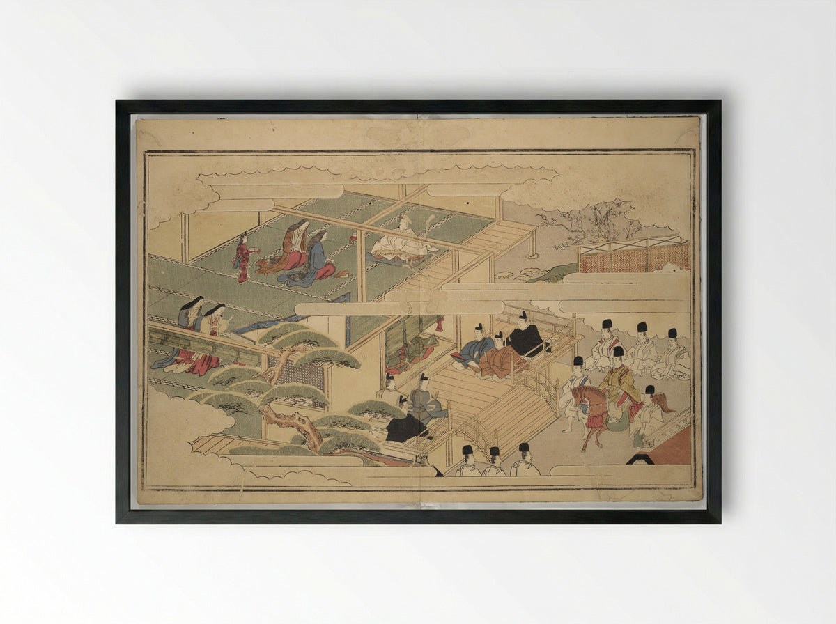 The Young God Ebisu (Waka ebisu) - Kitagawa Utamaro - Framed Print Black