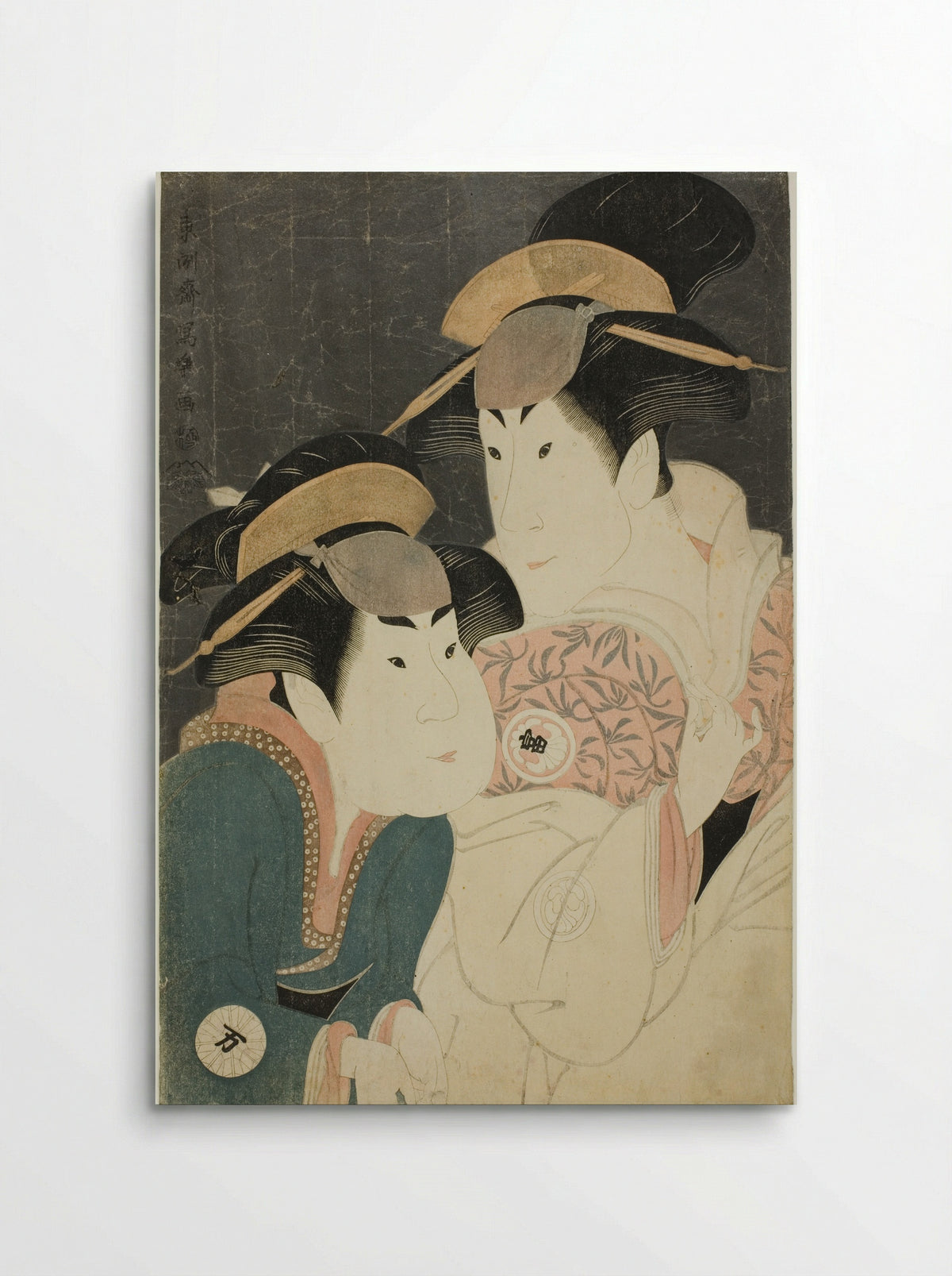 The actors Segawa Tomisaburo II as Yadorigi and Nakamura Manyo as the servant Wakakusa - Tōshūsai Sharaku - Poster
