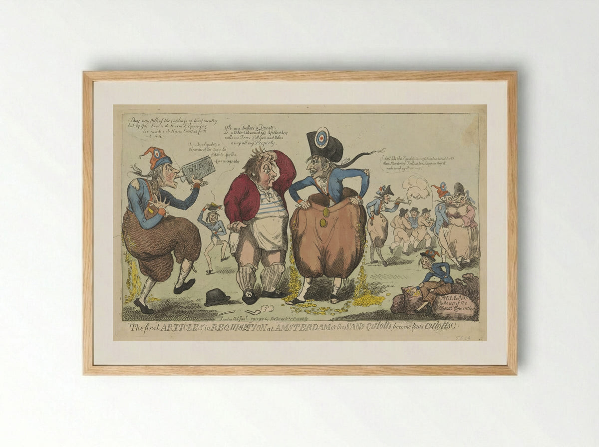 The first ARTICLES in REQUISITION at AMSTERDAM - Isaac Cruikshank - Framed Print Wood