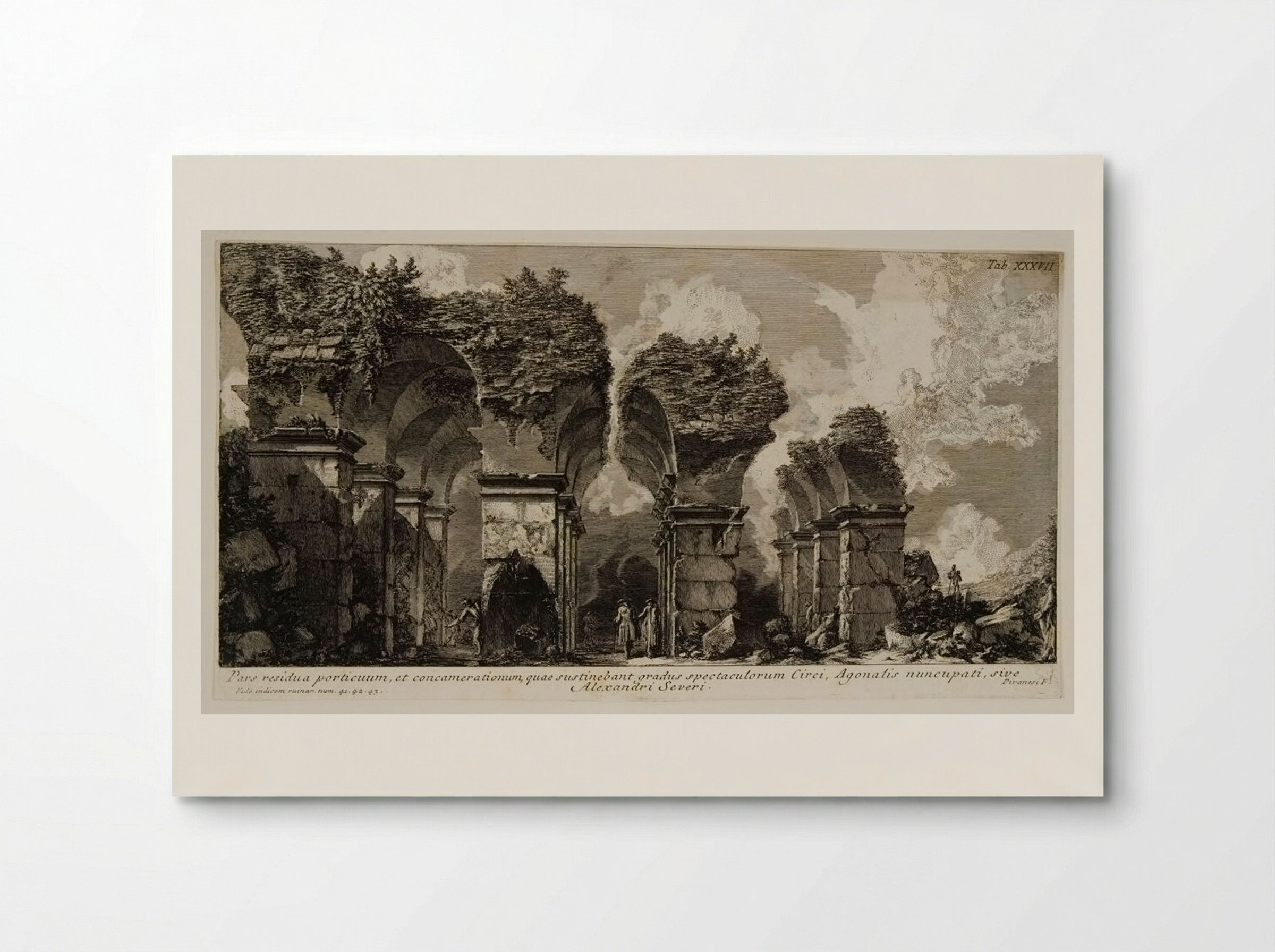 The remaining part of the porticoes and vaults which supported the banks of seating in the so-called Circus Agonalis or Circus of Alexander Severus - Giovanni Battista Piranesi - Poster