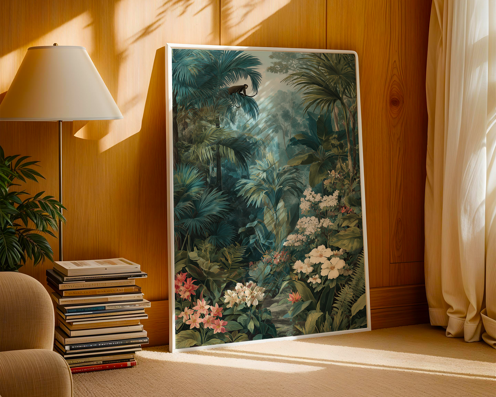 The_Watcher___Red_Faced_Monkey_in_the_Equatorial_Jungle mockup