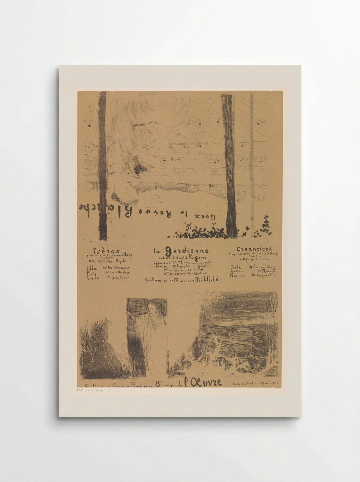 Theater Programme and Advertisement for La Revue Blanche - Édouard Vuillard - Poster