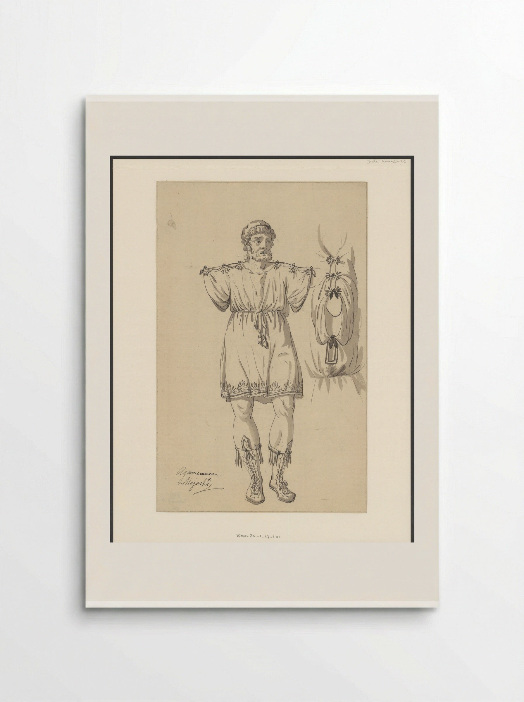 Theaterkostuum voor Aigisthos uit de voorstelling Agamemnon - Johannes Jelgerhuis - Poster