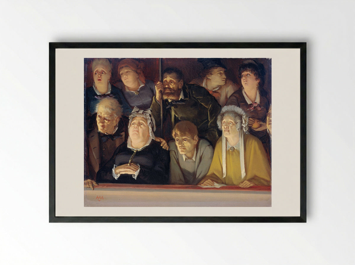 Theaterpubliek - Hippolyte Michaud - Framed Print Black