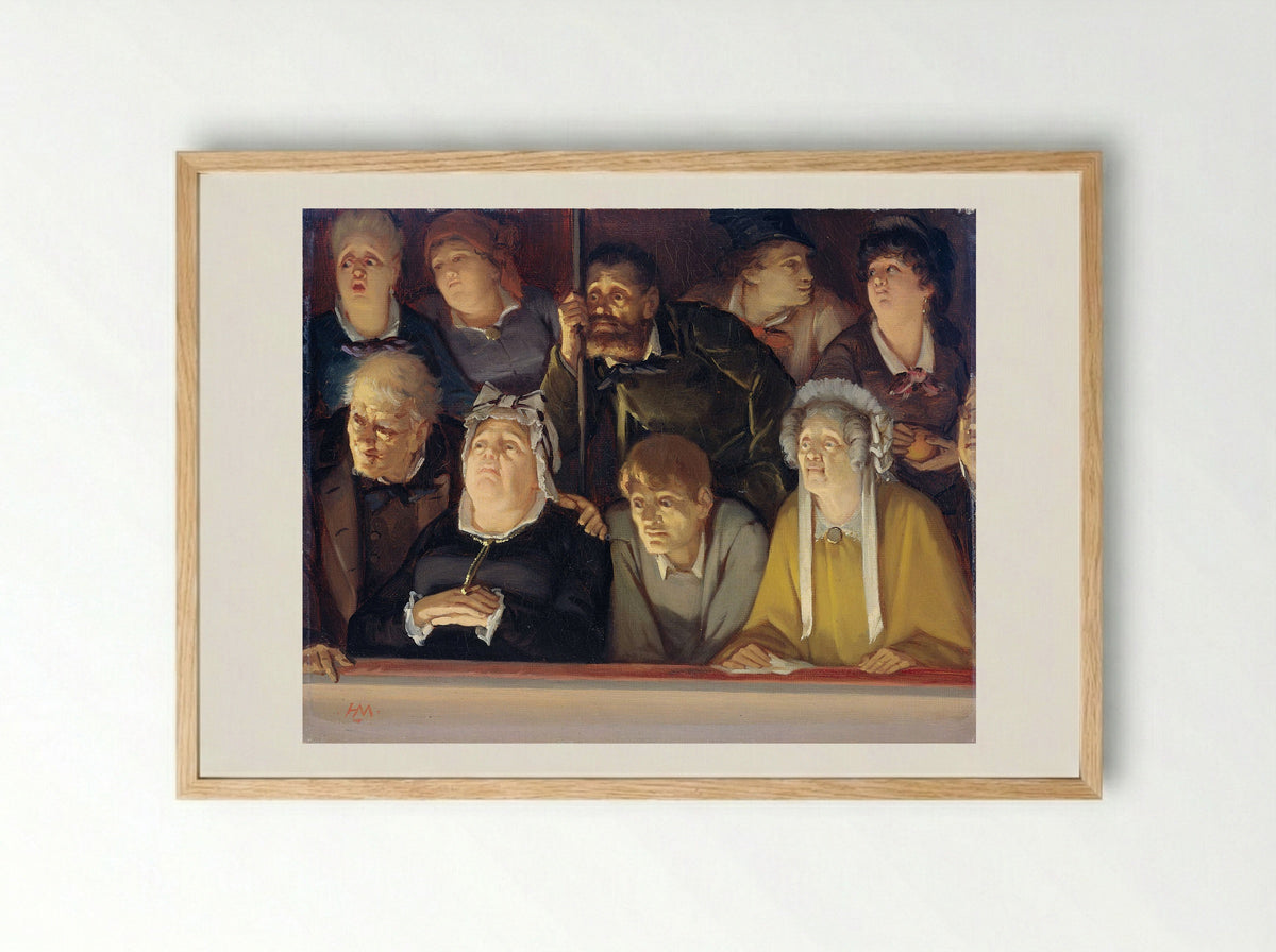 Theaterpubliek - Hippolyte Michaud - Framed Print Wood