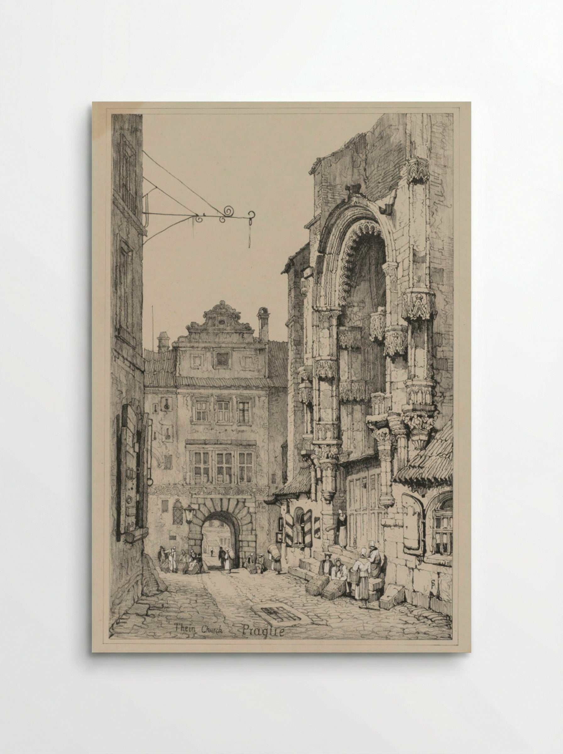 Thein Church, Prague - Samuel Prout - Poster