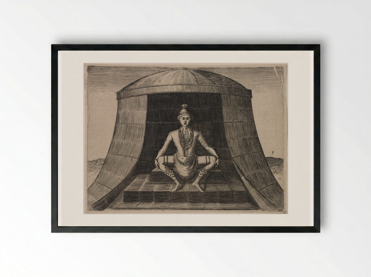 Their Idol Kiwasa - Theodor de Bry - Framed Print Black
