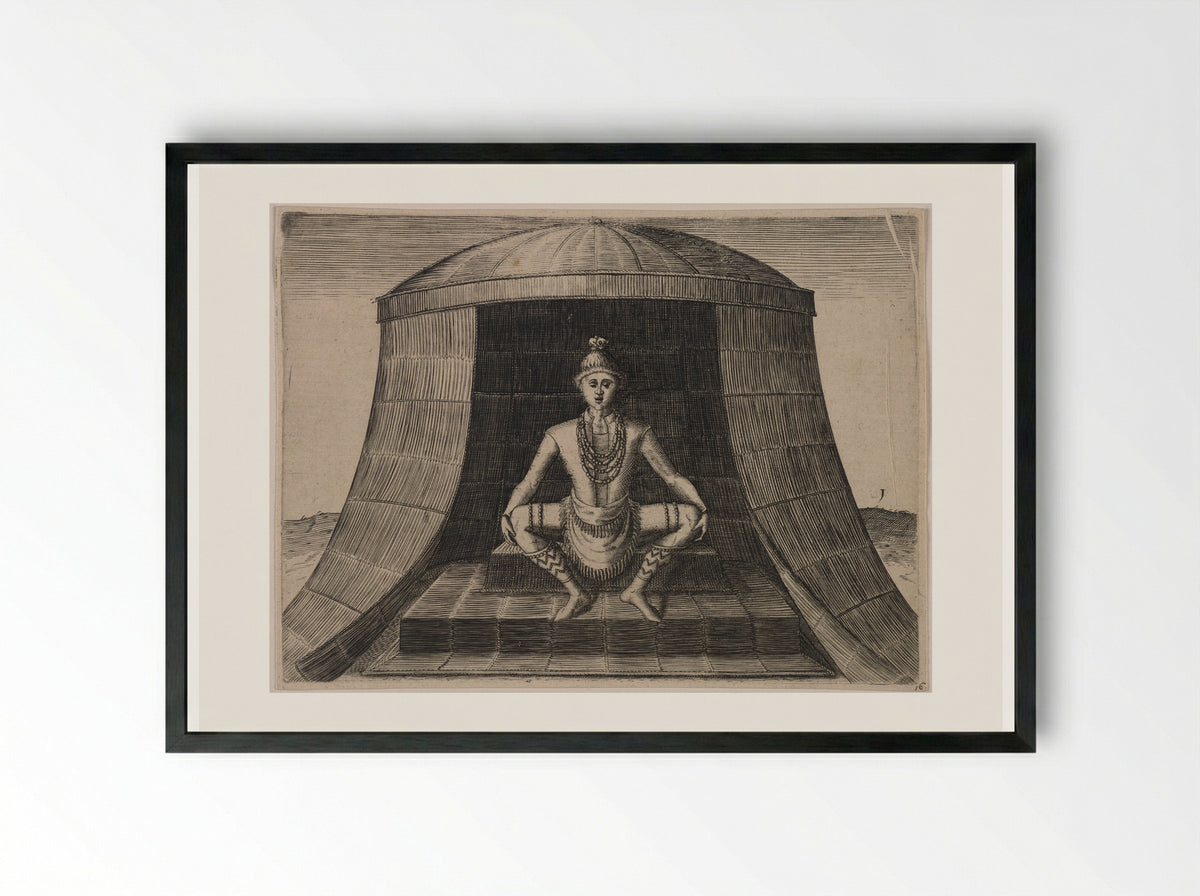 Their Idol Kiwasa - Theodor de Bry - Framed Print Black