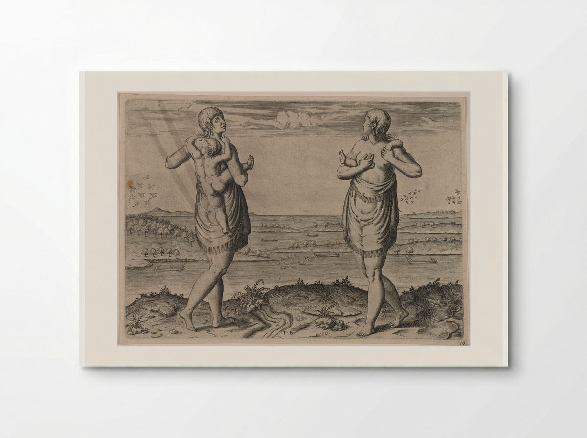Their Manner of Carrying their Children - Theodor de Bry - Poster