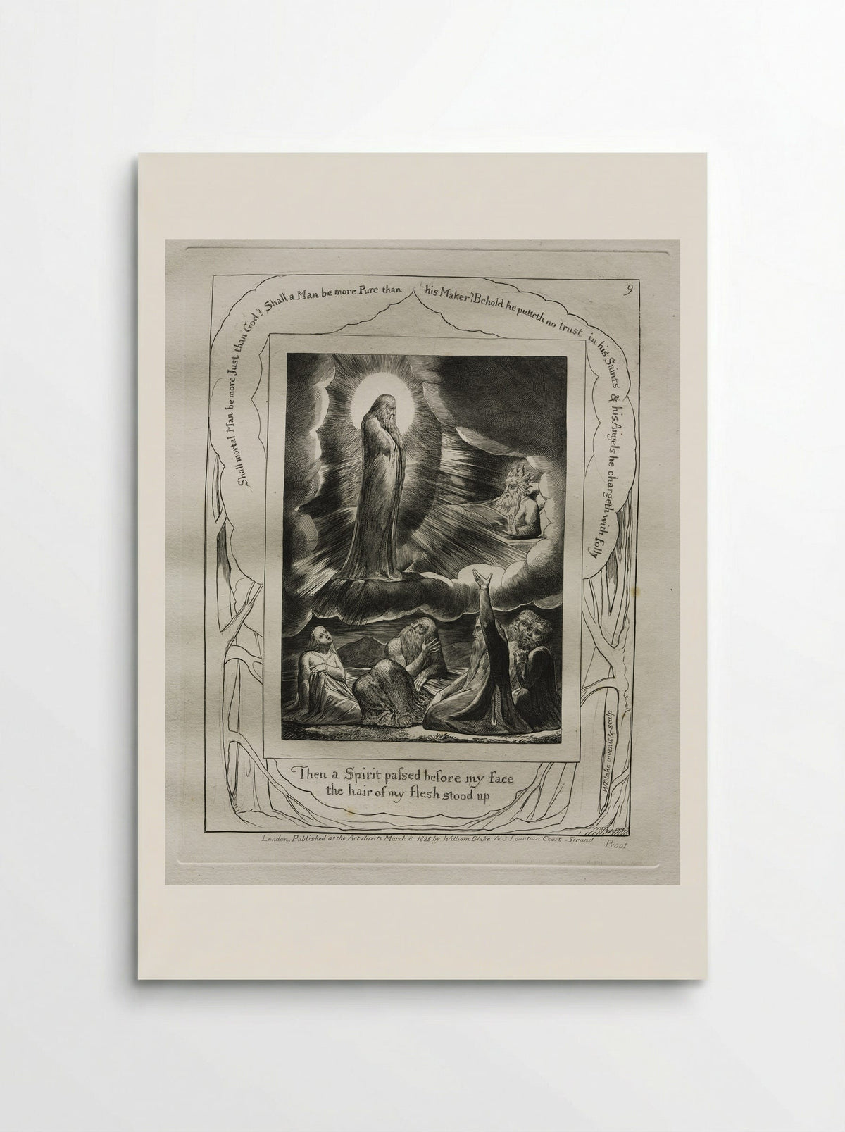 Then a Spirit Passed Before My Face - William Blake - Poster
