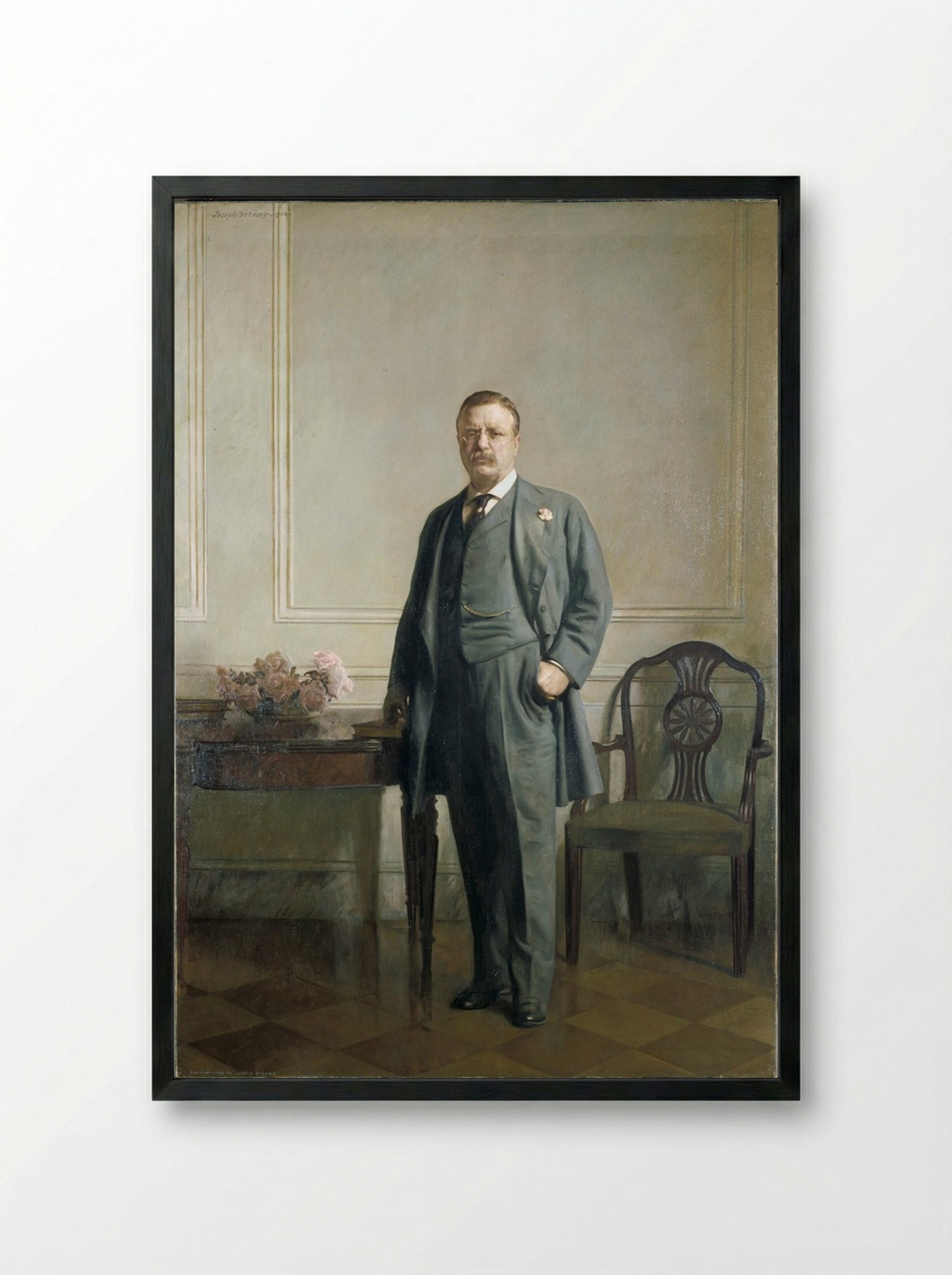 Theodore Roosevelt - Joseph Rodefer DeCamp - Framed Print Black