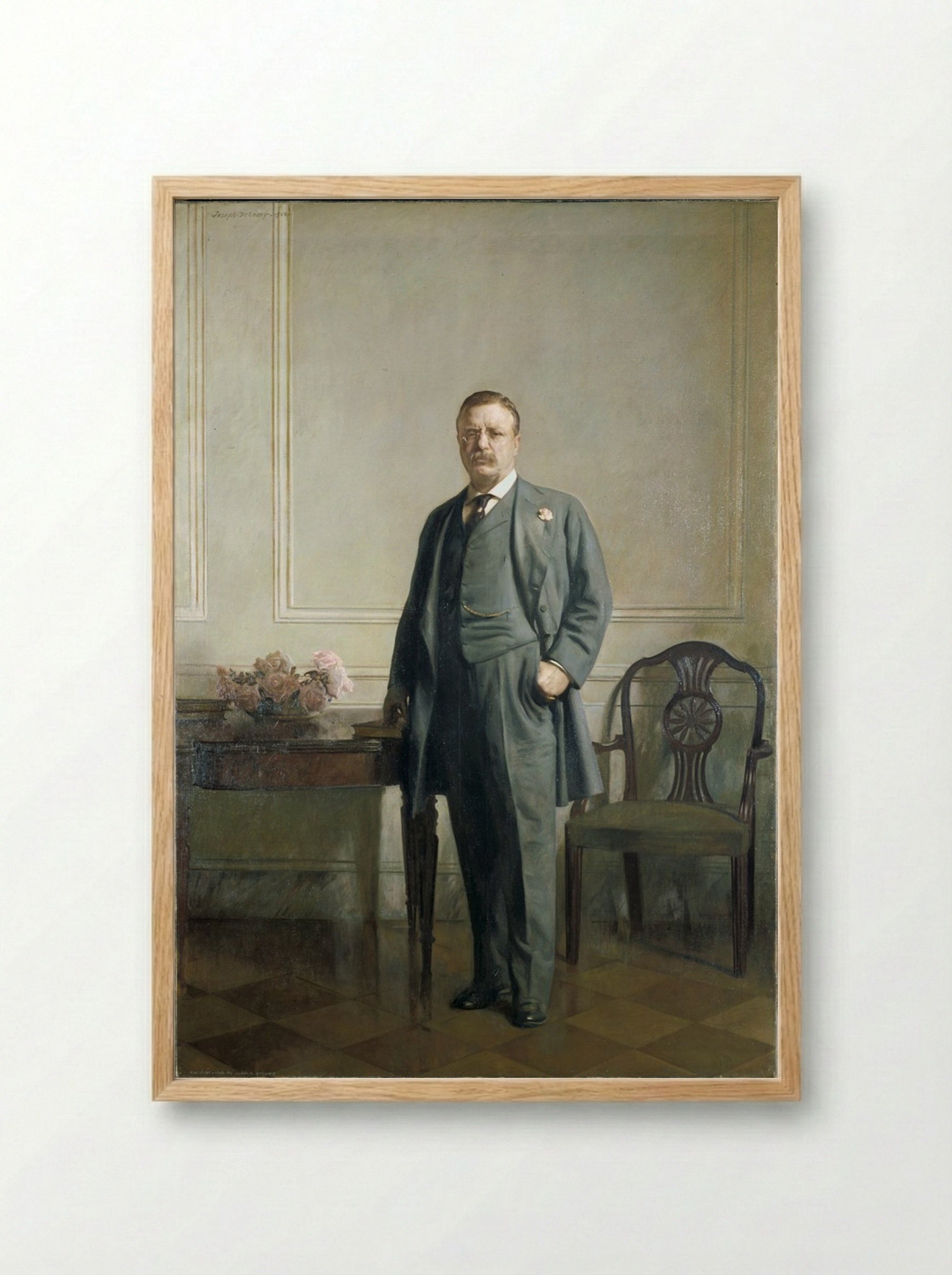 Theodore Roosevelt - Joseph Rodefer DeCamp - Framed Print Wood