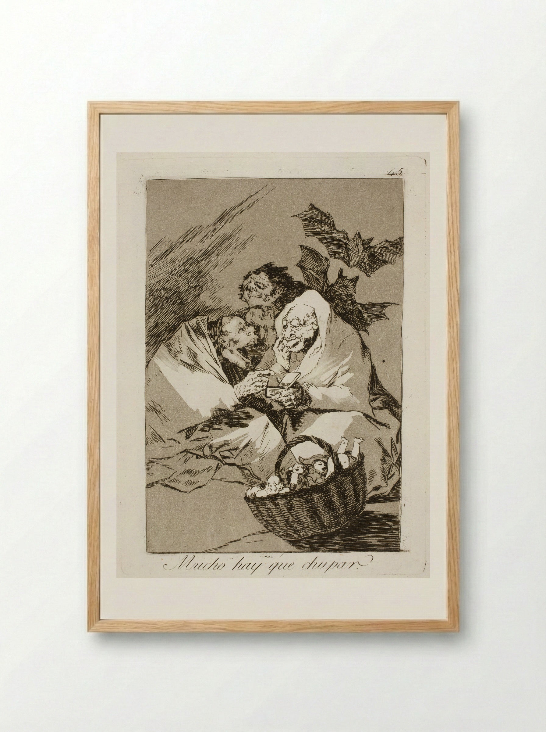There is Plenty to Suck - Francisco José de Goya y Lucientes - Framed Print Wood