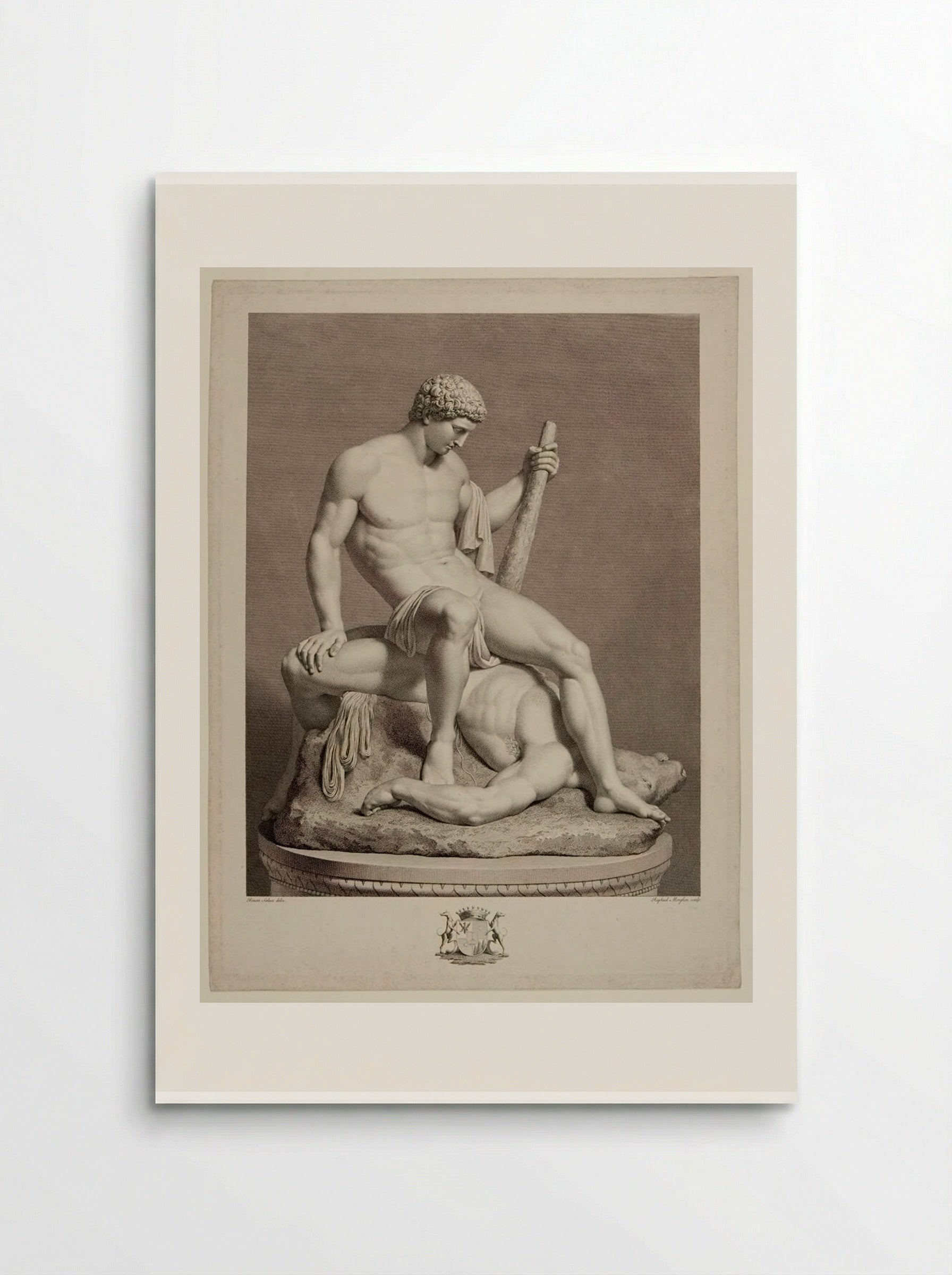 Theseus Seated on the Conquered Minotaur - Raphael Morghen - Poster