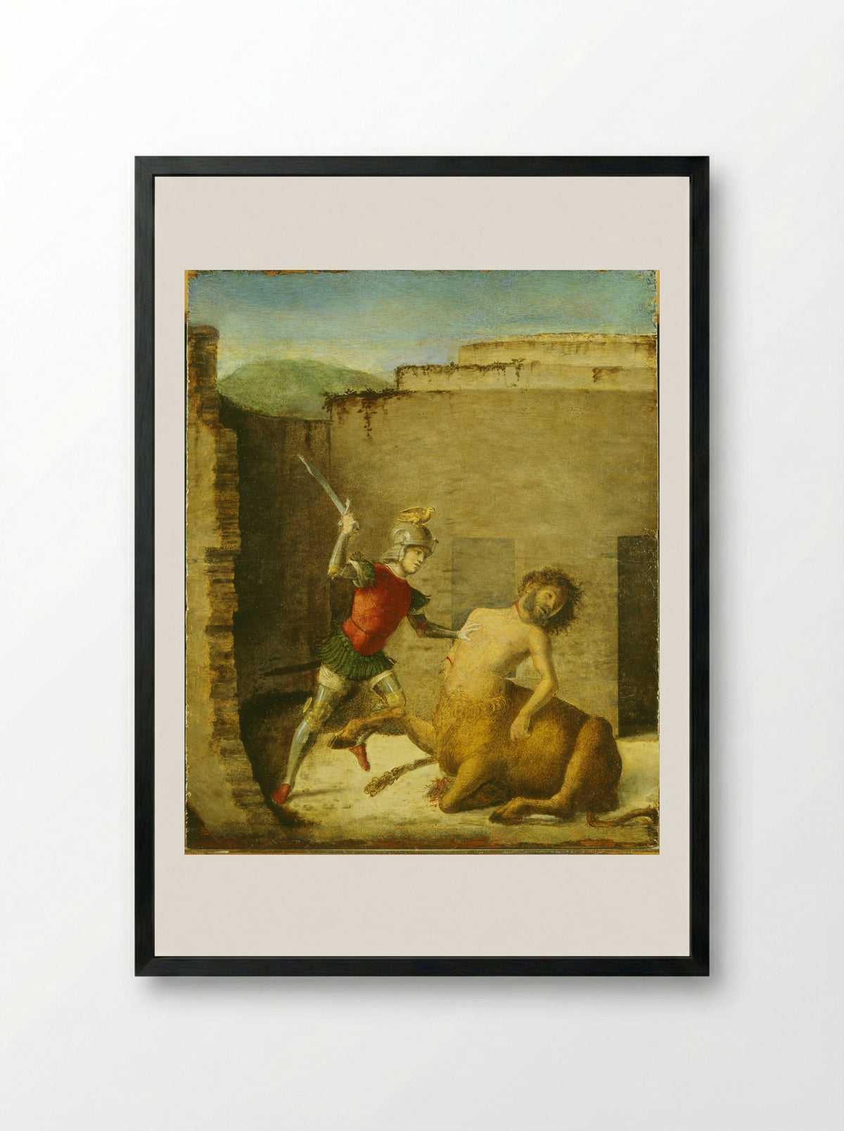Theseus and the Centaur - Cima da Conegliano - Framed Print Black