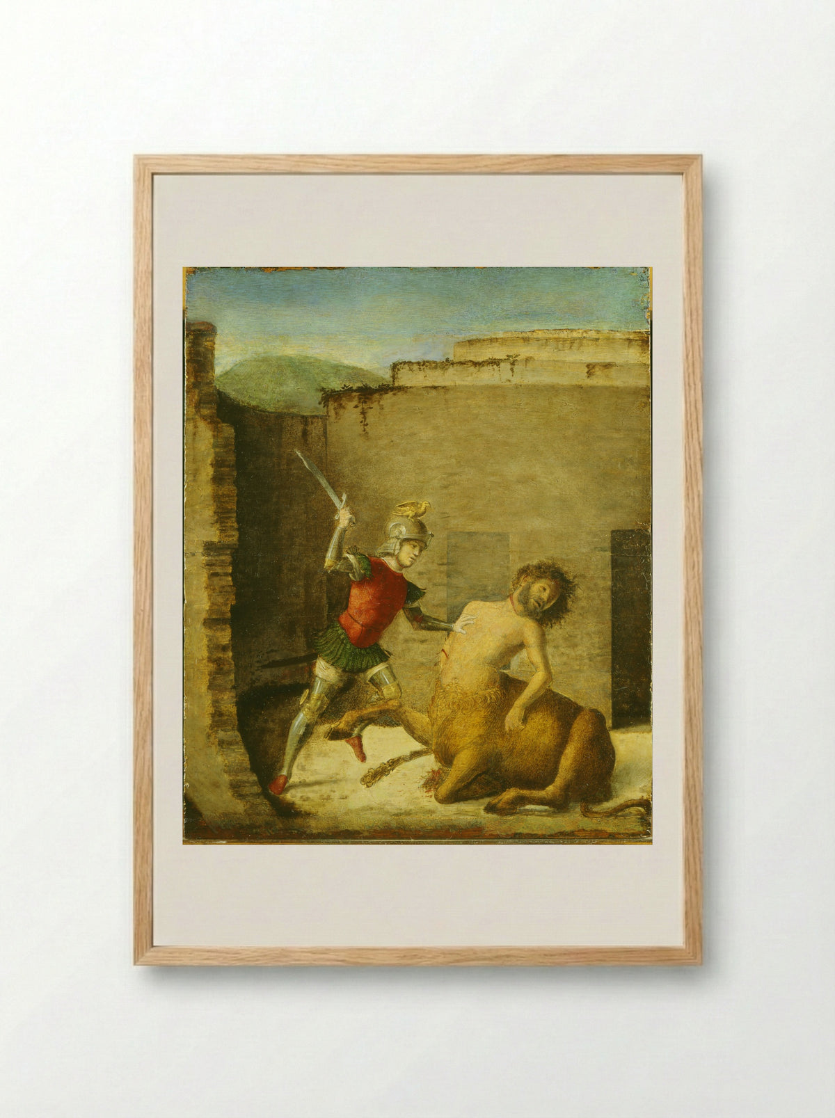 Theseus and the Centaur - Cima da Conegliano - Framed Print Wood