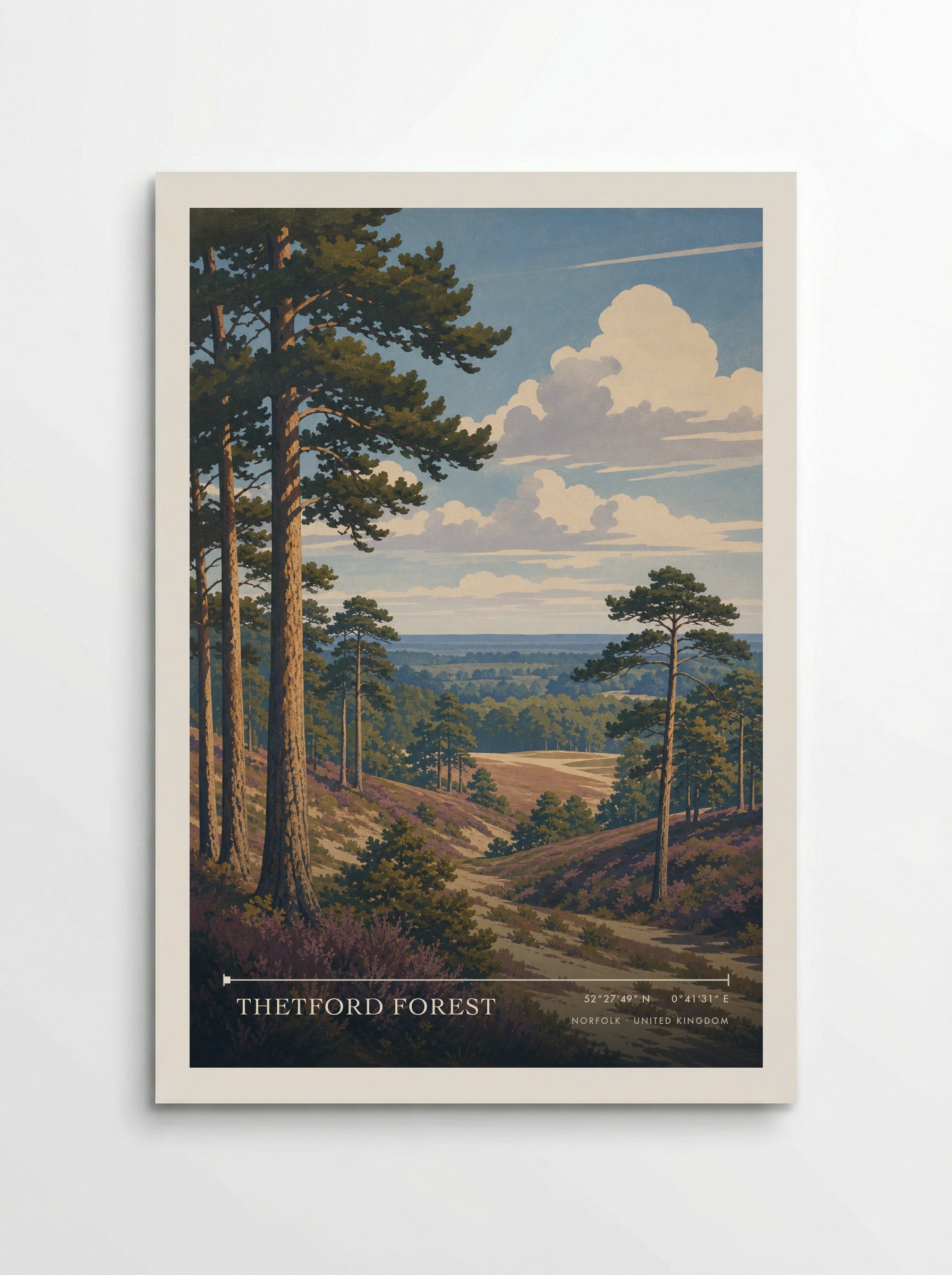 Thetford Forest Norfolk United Kingdom Travel Poster - Poster