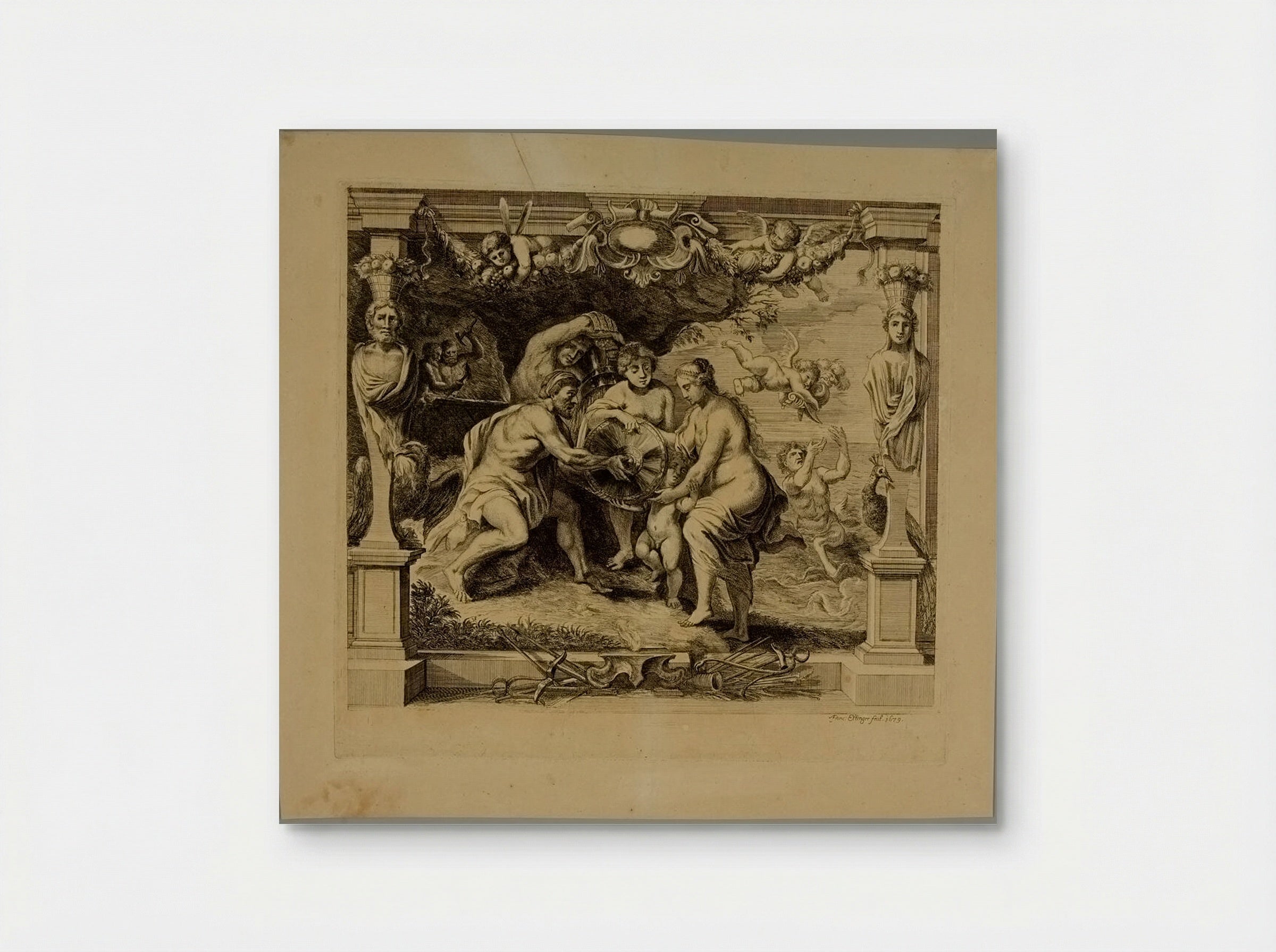 Thetis Receiving Arms from Vulcan for Achilles - Frans Ertinger - Poster